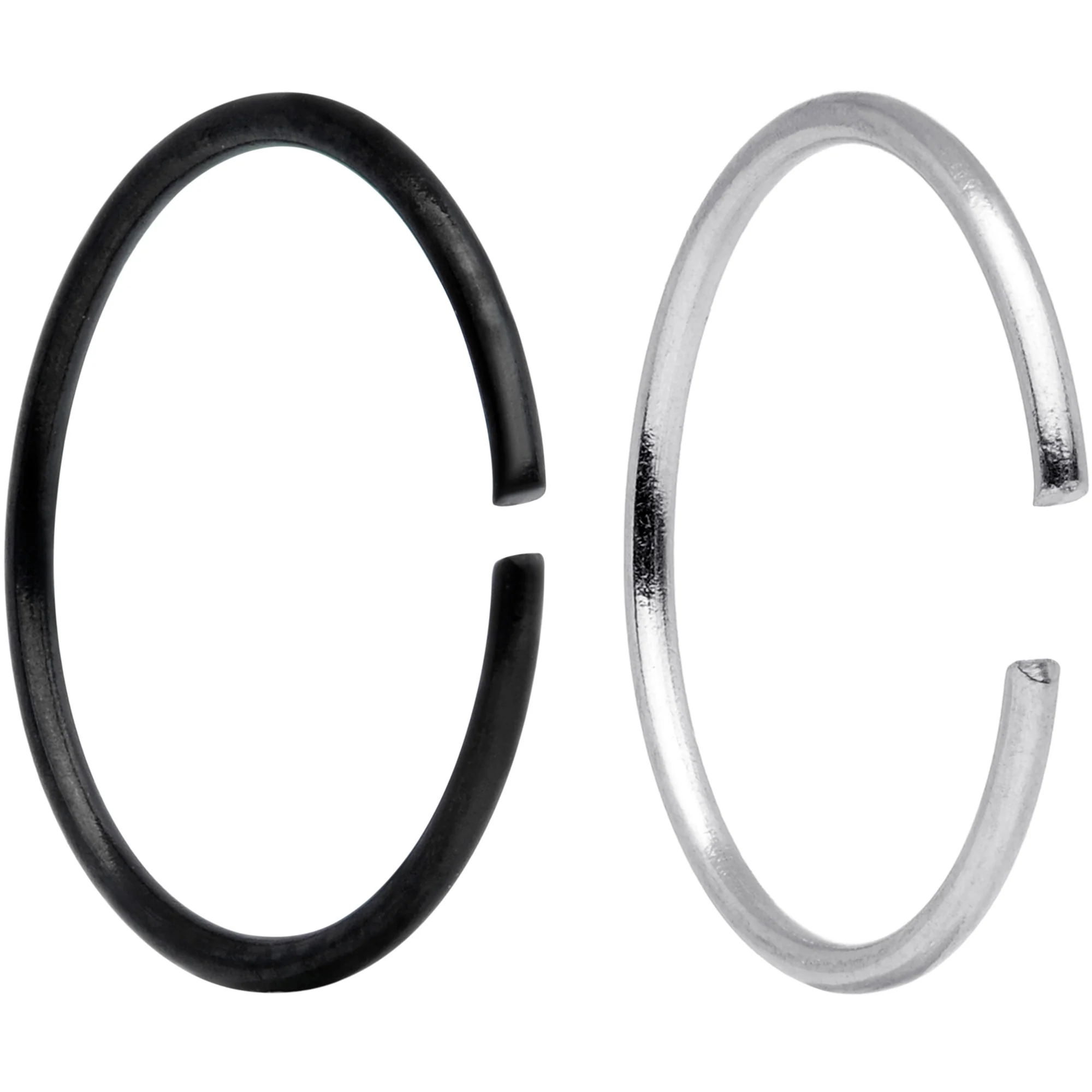 22G 5/16 Steel Black Anodized Seamless Circular Ring Set of 12 - Image 2