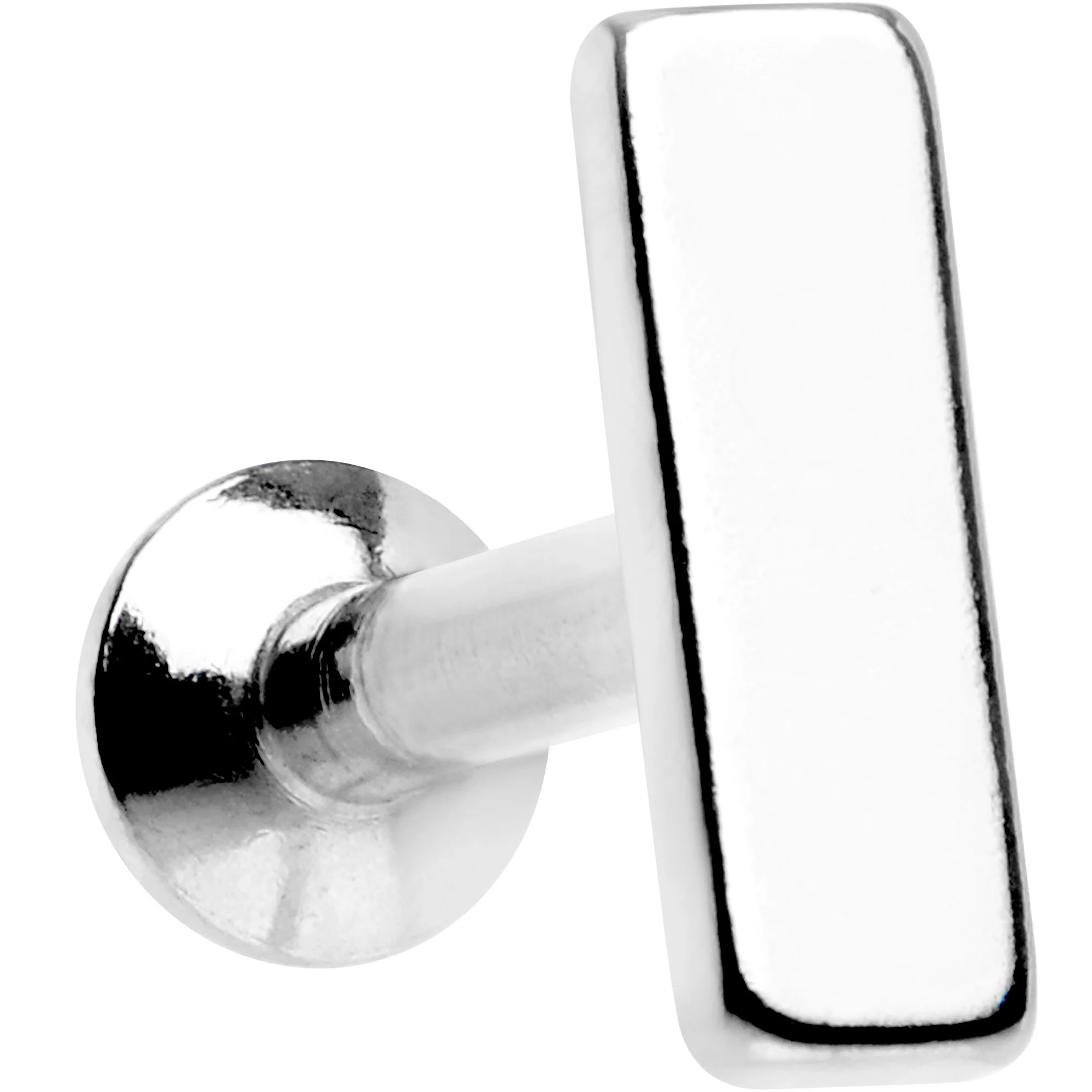 3/16 6mm Steel Rectangle Internal Thread Daith Cartilage Tragus - Image 3