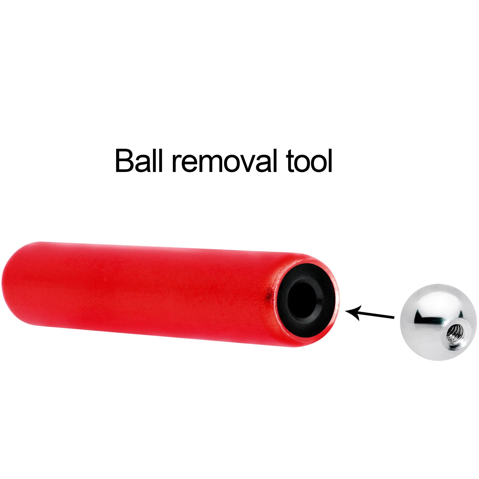 3mm to 4mm Red Aluminum Body Piercing Ball Removal Tool - Image 4