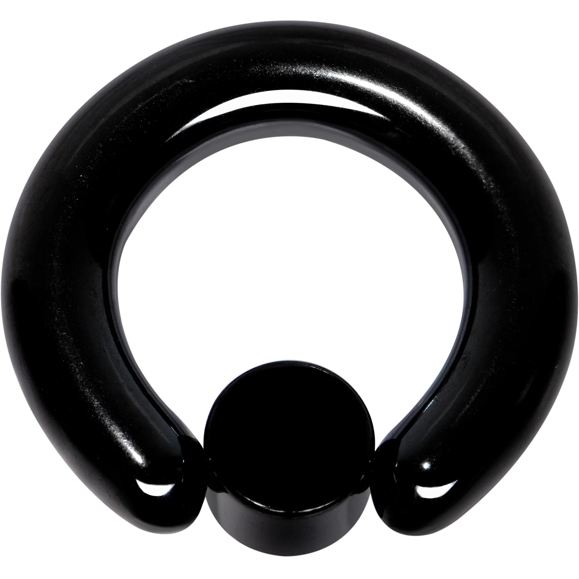 4G 9/16 Clear Gem 7mm Disc Black BCR Captive Ring - Image 2