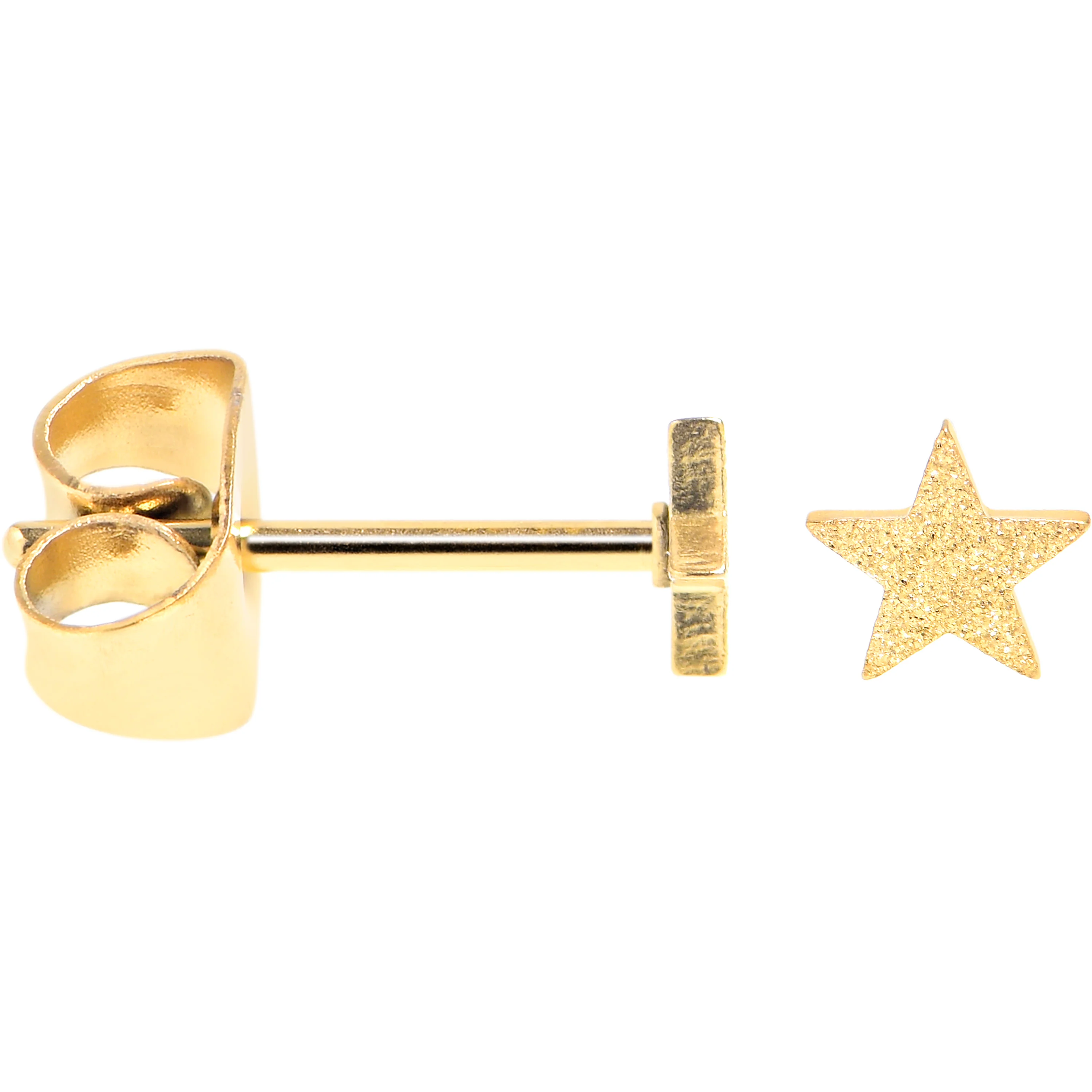 4mm-8mm Stars Stud Gold Tone 316L Stainless Steel Earrings 6 Pack - Image 4
