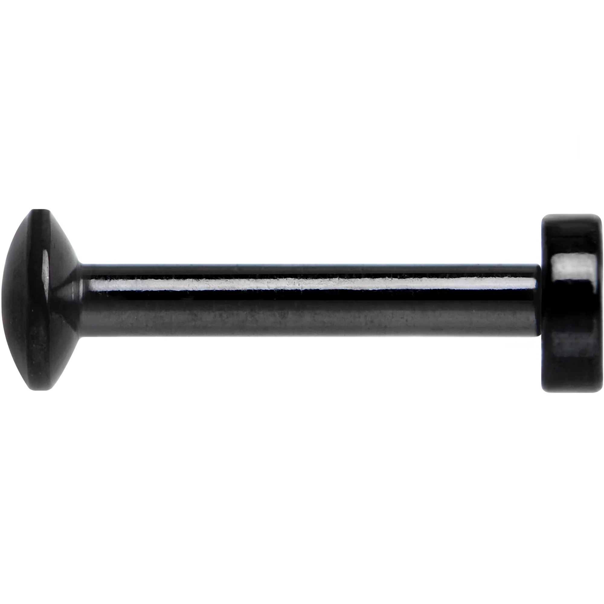 5/16 Black IP 3mm Circle Internal Thread Daith Cartilage Tragus - Image 2