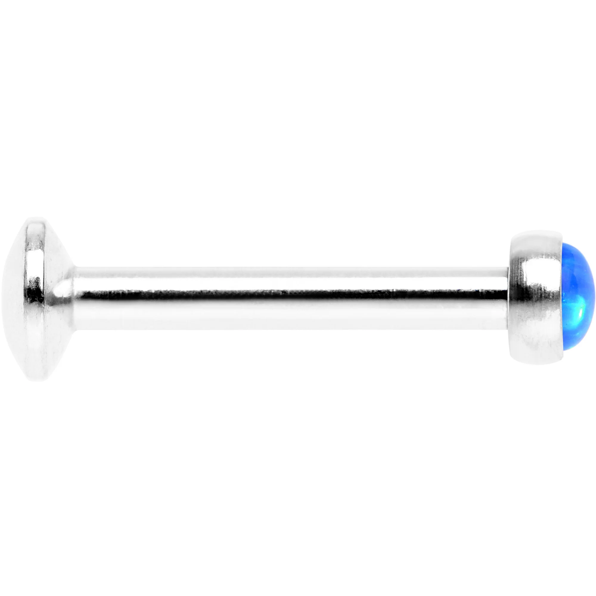 5/16 Blue Synthetic Opal Internally Threaded Daith Cartilage Tragus - Image 2