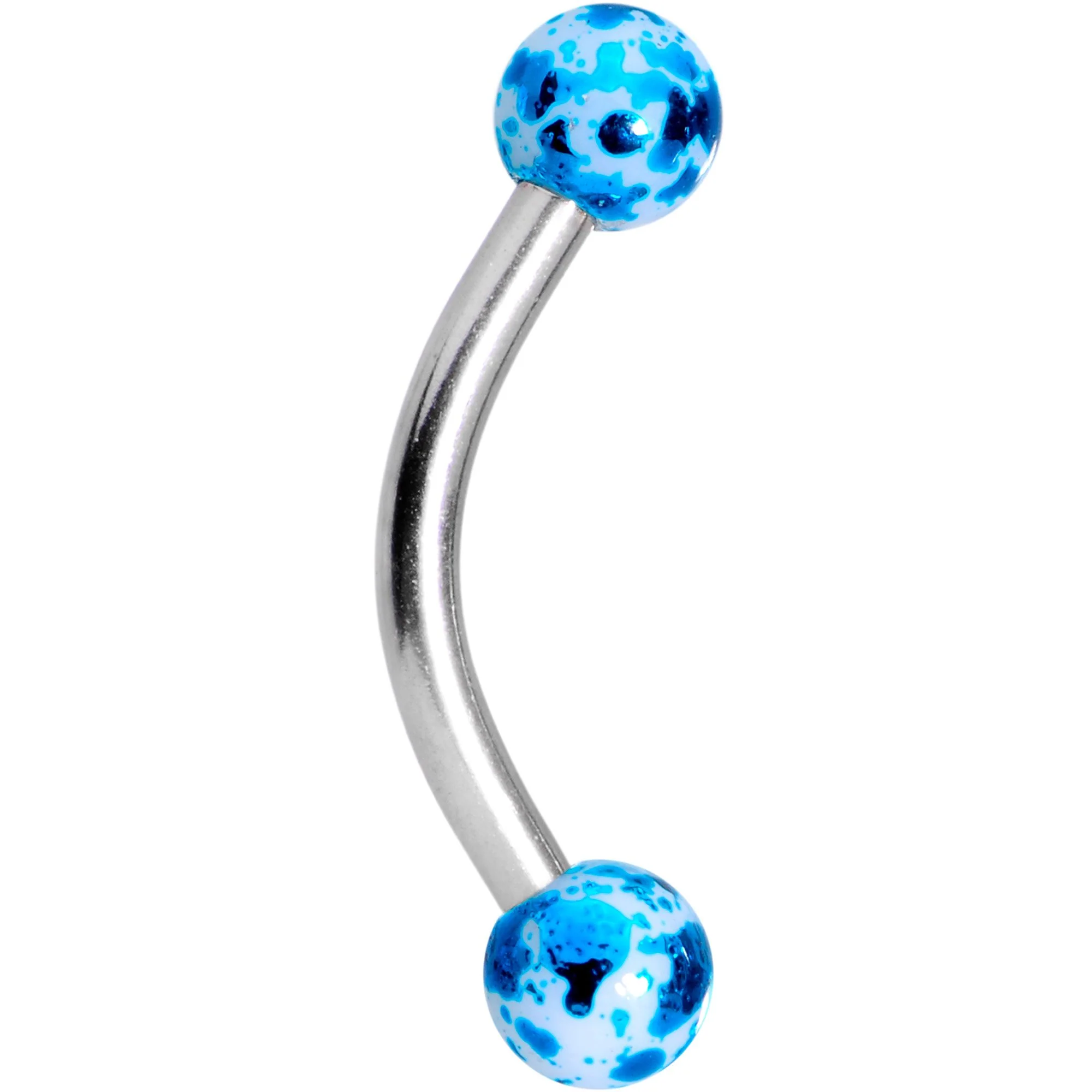 5/16 Color Splash Curved Eyebrow Ring Set of 4 - Image 4