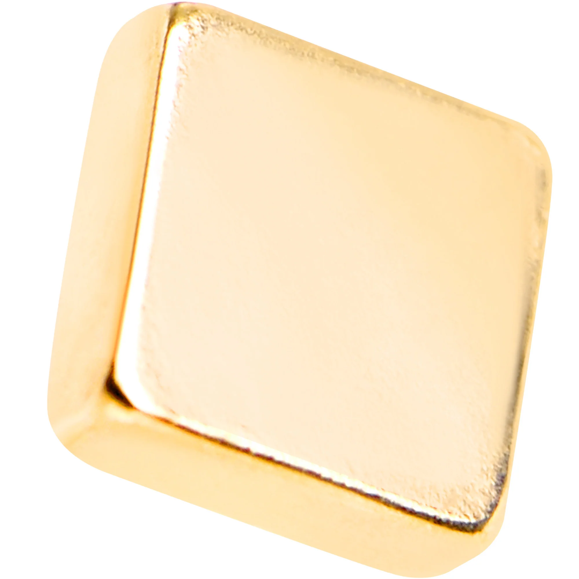 5/16 Gold IP Rhombus Internally Threaded Daith Cartilage Tragus - Image 3