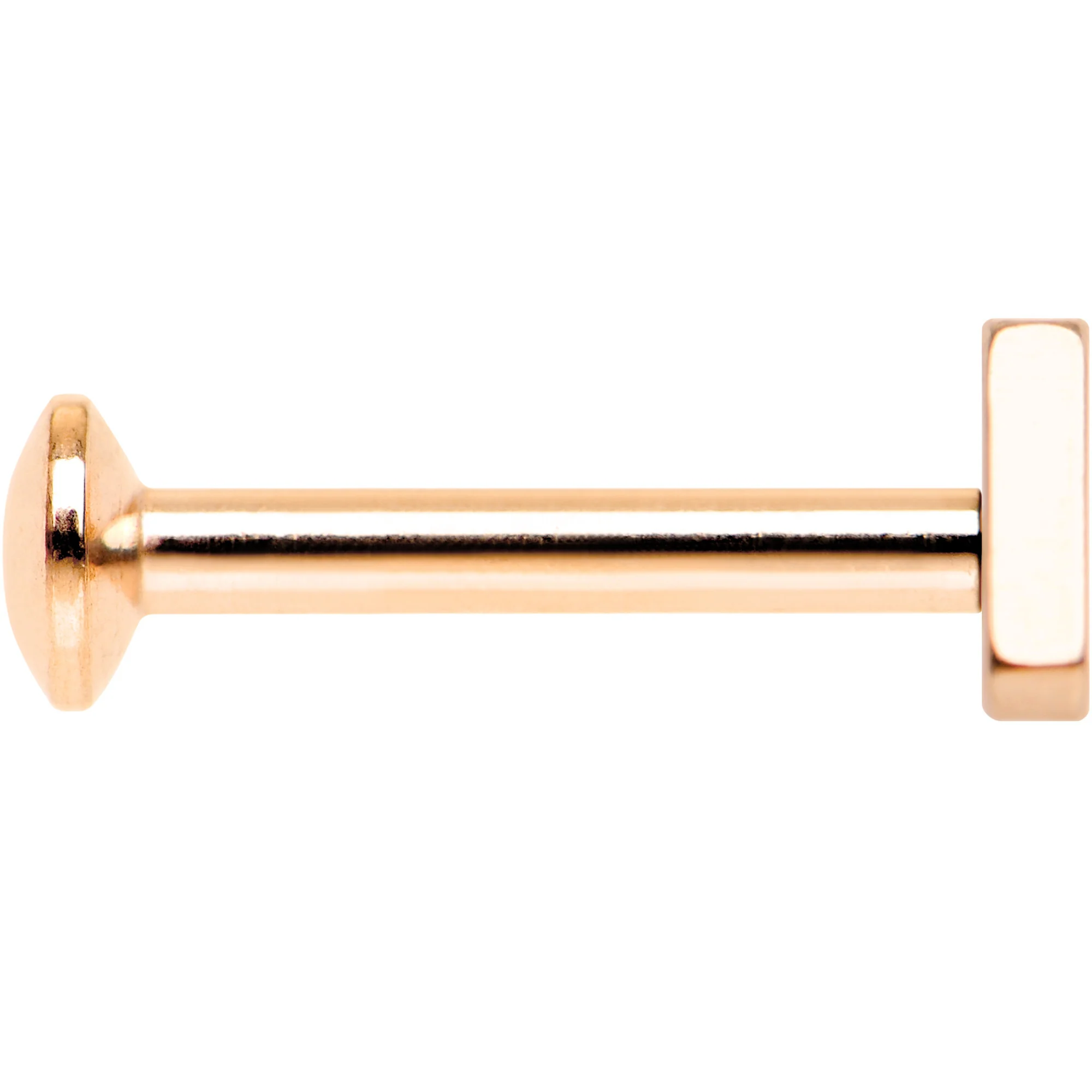5/16 Rose Gold IP Triangle Internally Threaded Daith Cartilage Tragus - Image 2