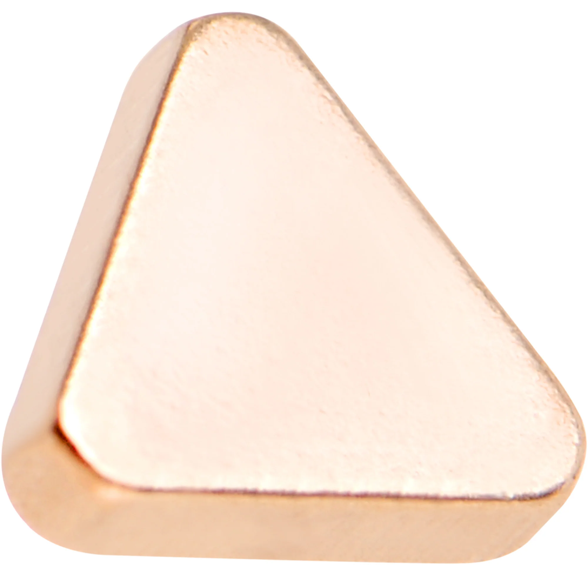 5/16 Rose Gold IP Triangle Internally Threaded Daith Cartilage Tragus - Image 3