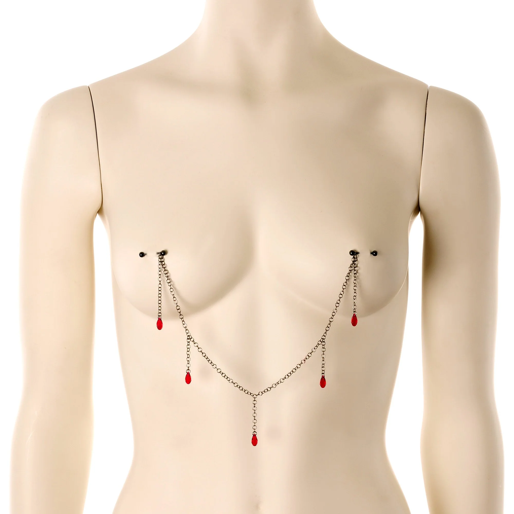 5/8 Handmade Vamp Kiss Nipple Chain Created with Crystal - Image 2