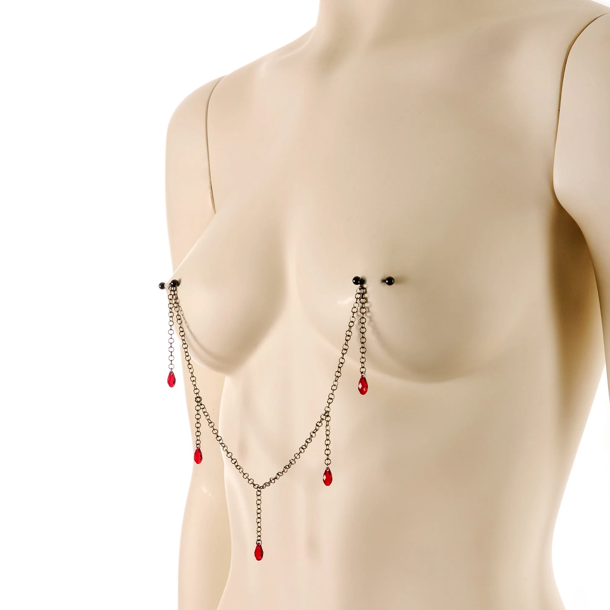 5/8 Handmade Vamp Kiss Nipple Chain Created with Crystal - Image 3