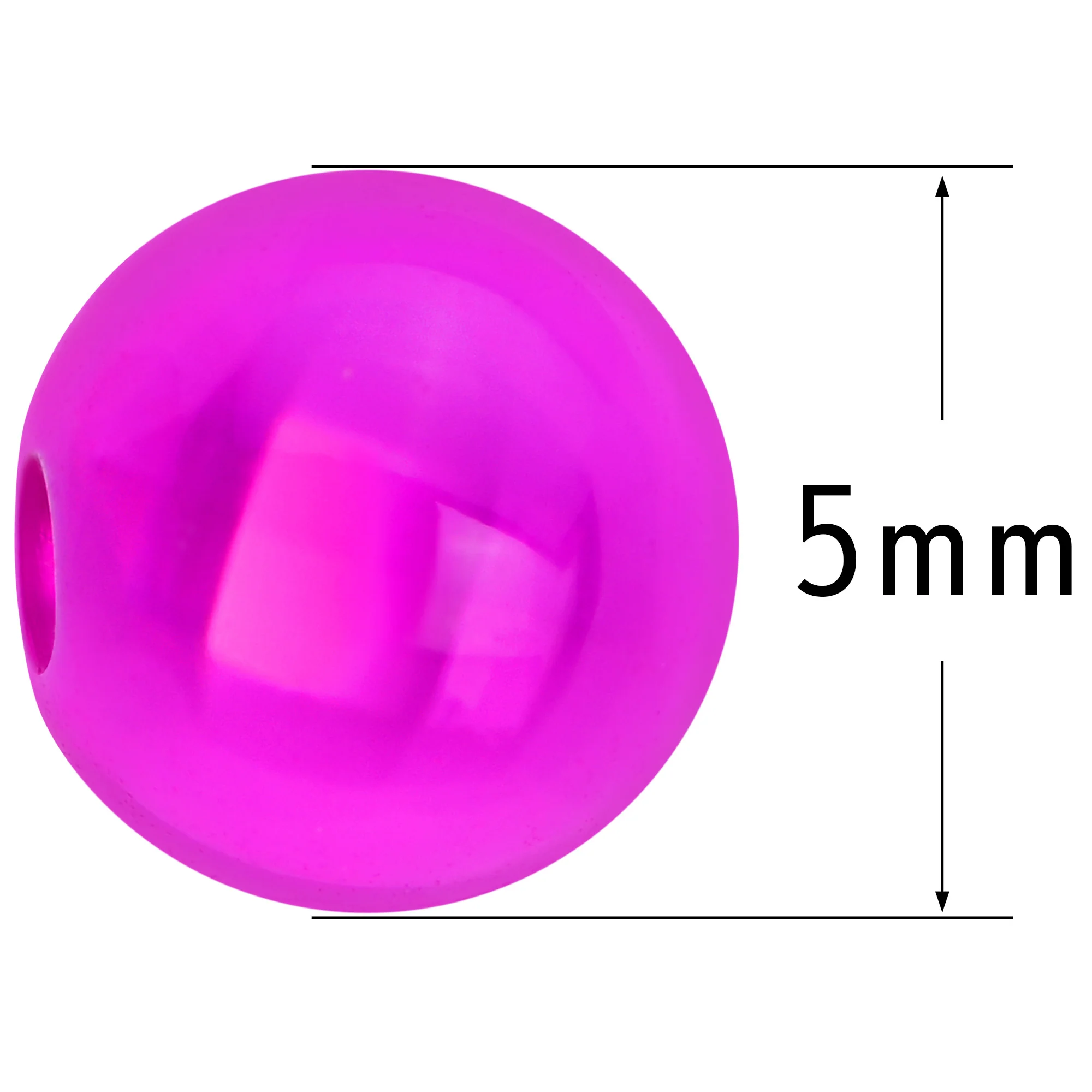 5mm Purple Acrylic UV Glow Captive Bead Ring Replacement Ball - Image 5