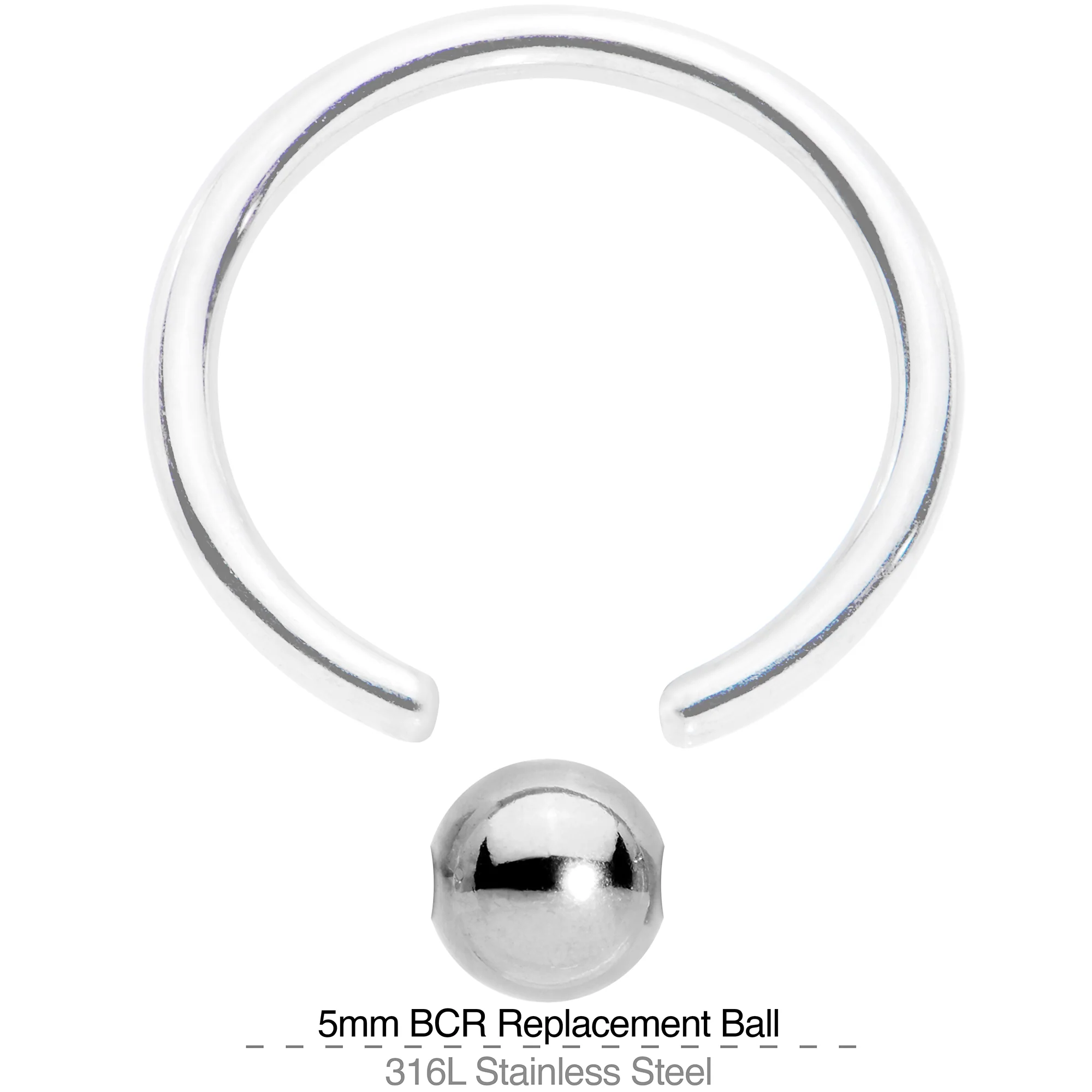 5mm Steel Captive Bead Ring Replacement Ball - Image 2
