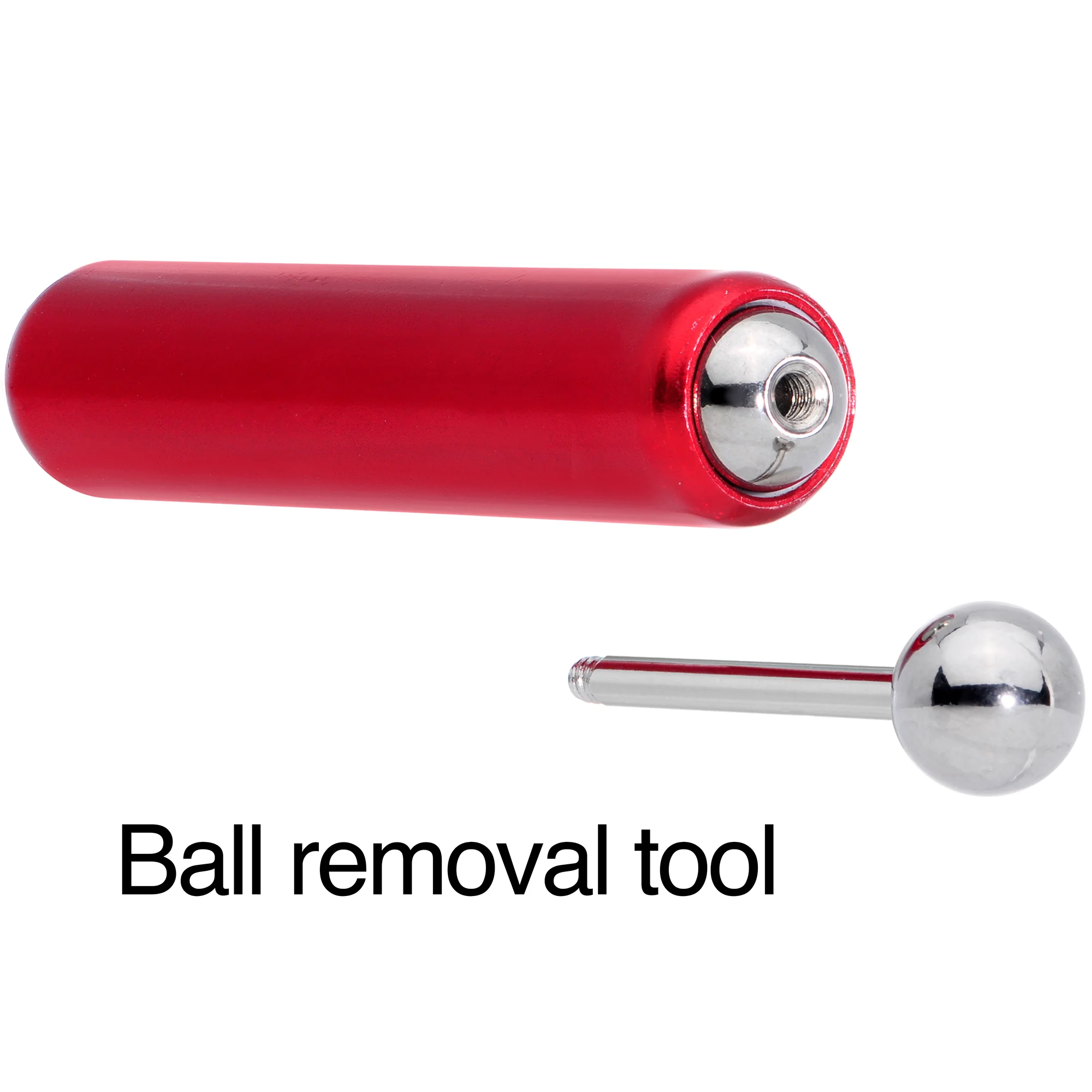 5mm to 6mm Red Aluminum Body Piercing Ball Removal Tool - Image 5