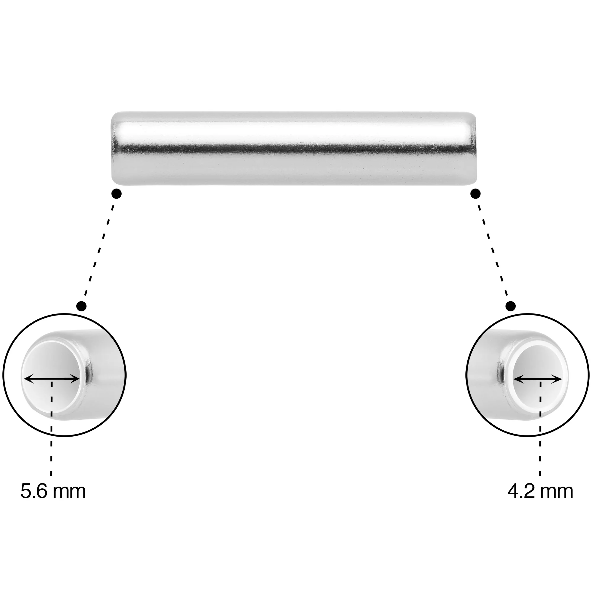 5mm to 6mm Silver Tone Aluminum Body Piercing Ball Removal Tool - Image 4