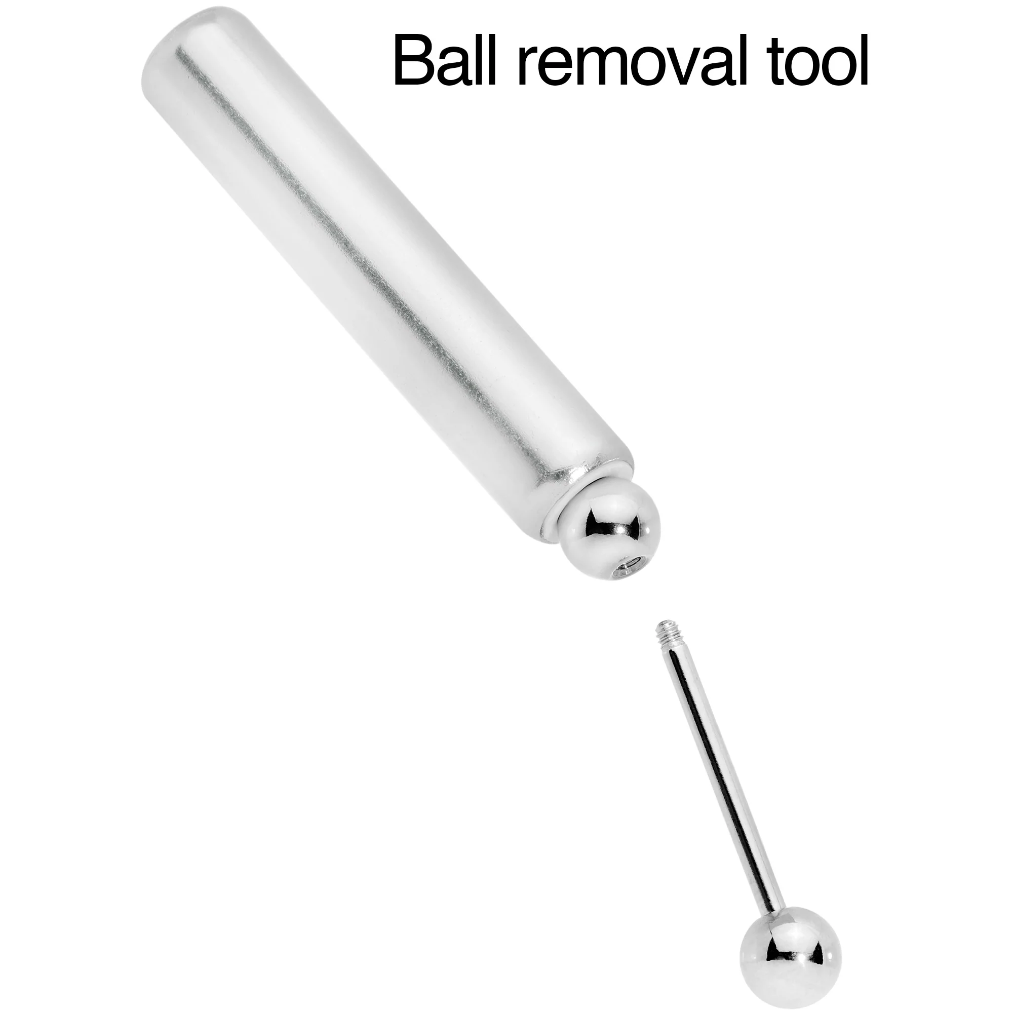 5mm to 6mm Silver Tone Aluminum Body Piercing Ball Removal Tool - Image 5