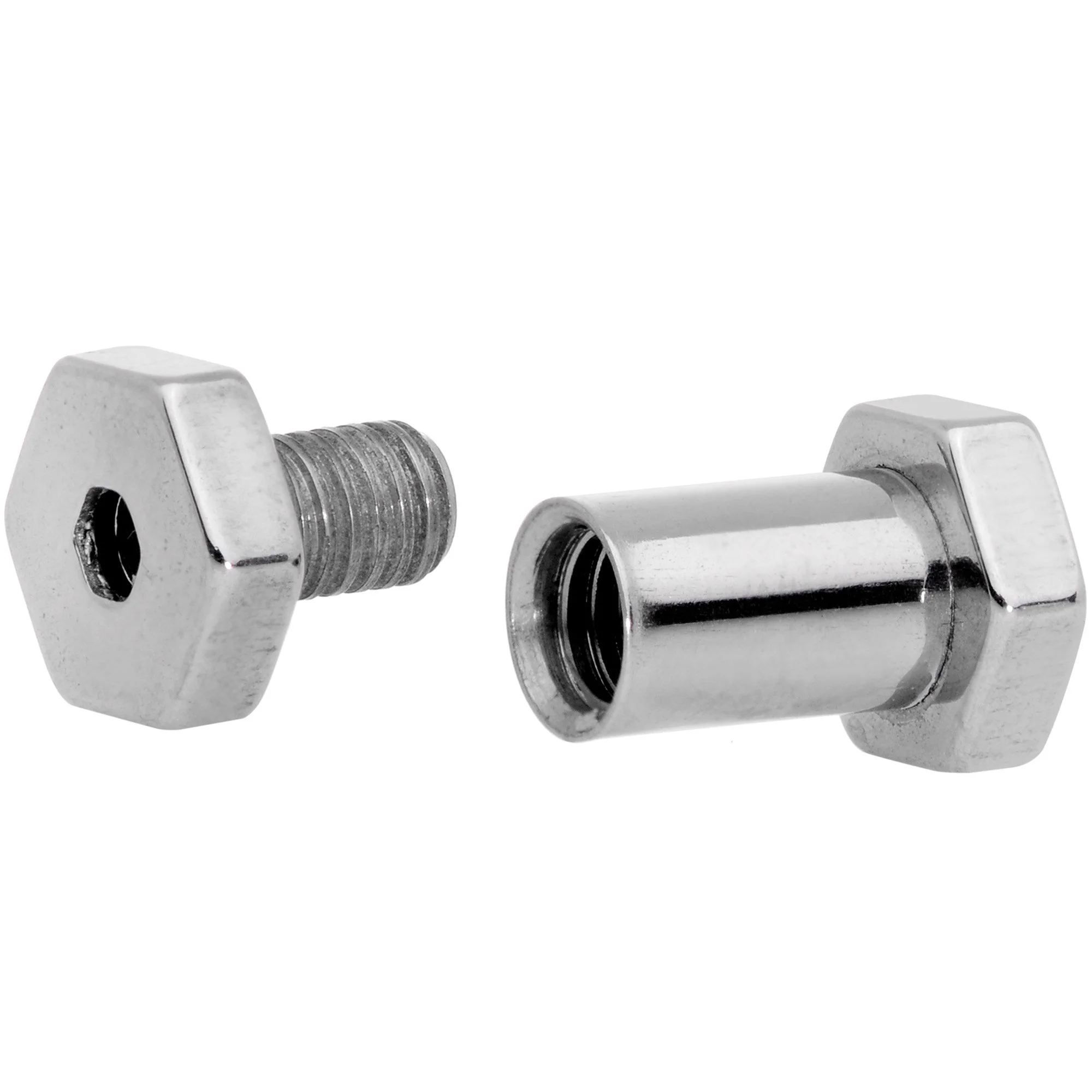 6G Geometric Hexagon Screw Fit Tunnel Plug Set - Image 4