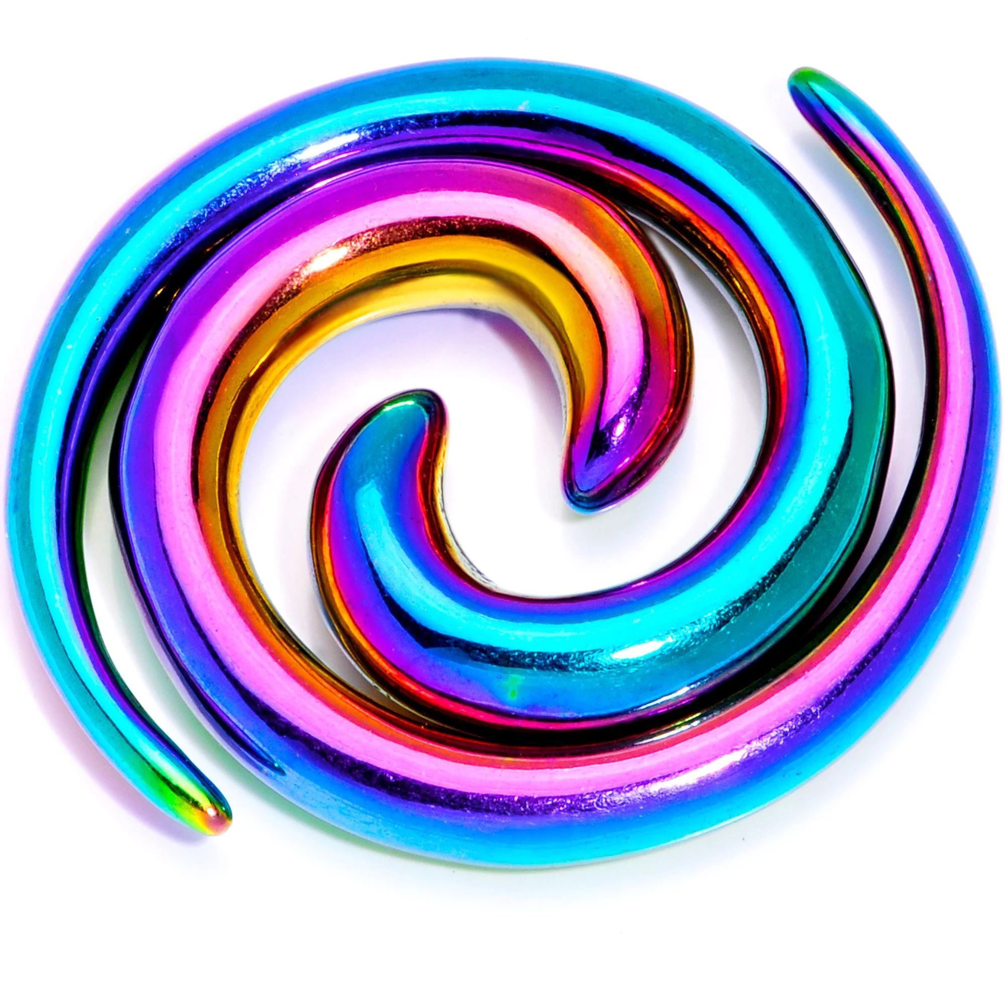 6G Rainbow Anodized Titanium Micro Spiral Taper Set - Image 3