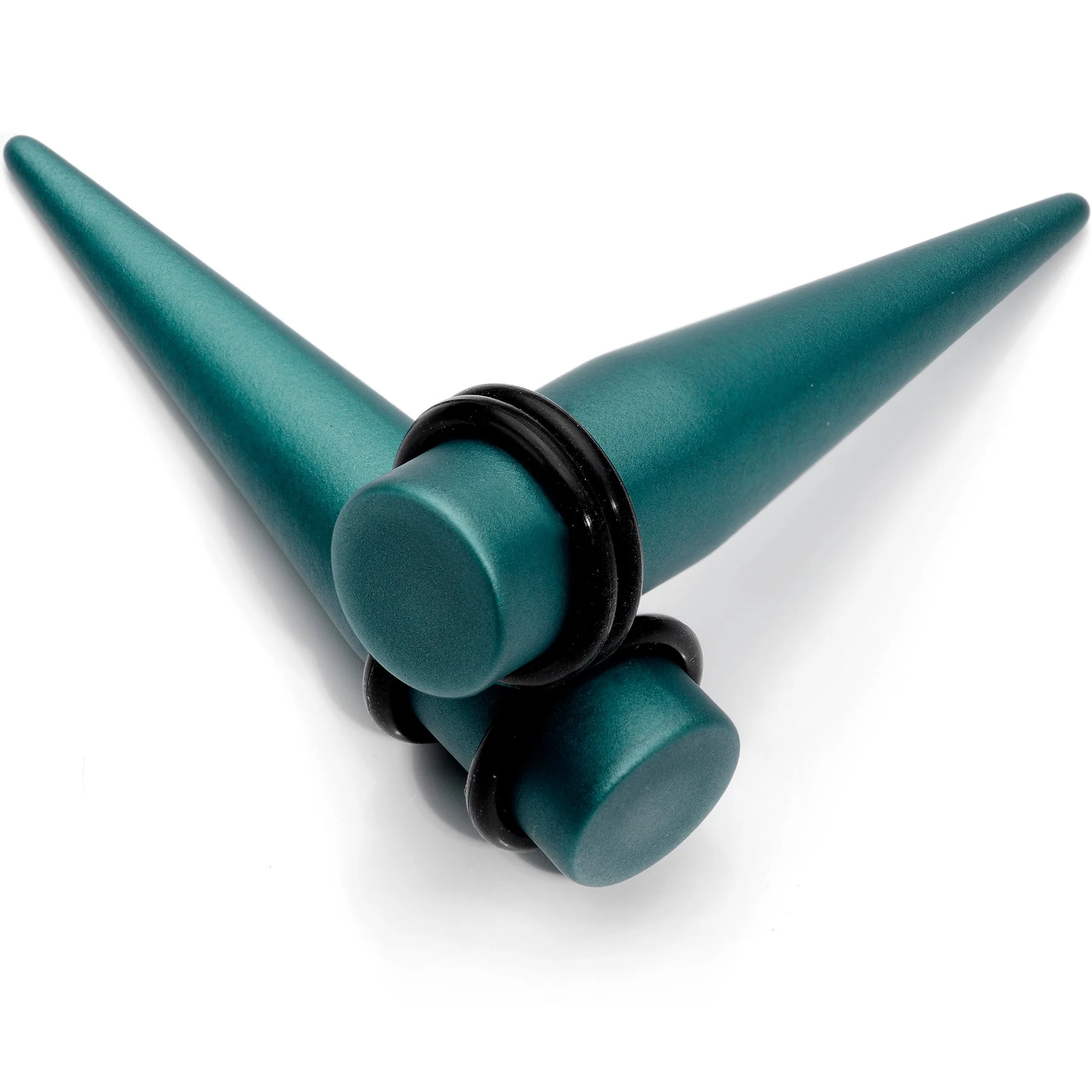 7/16 Teal Matte Silicone over Stainless Steel Straight Taper Set - Image 2