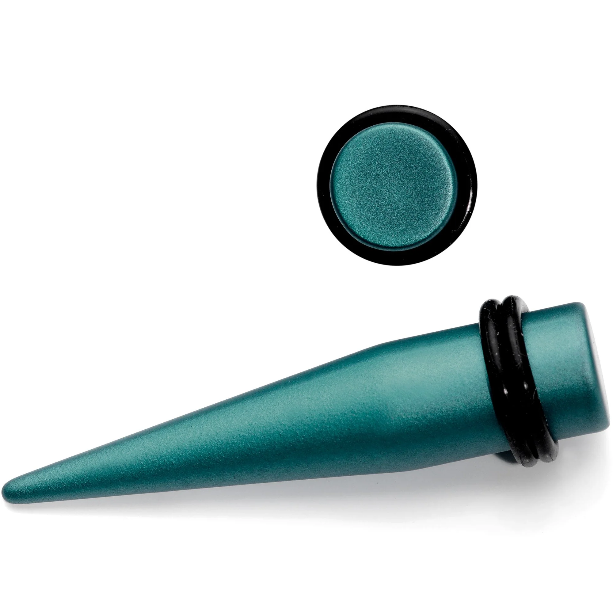 7/16 Teal Matte Silicone over Stainless Steel Straight Taper Set - Image 3