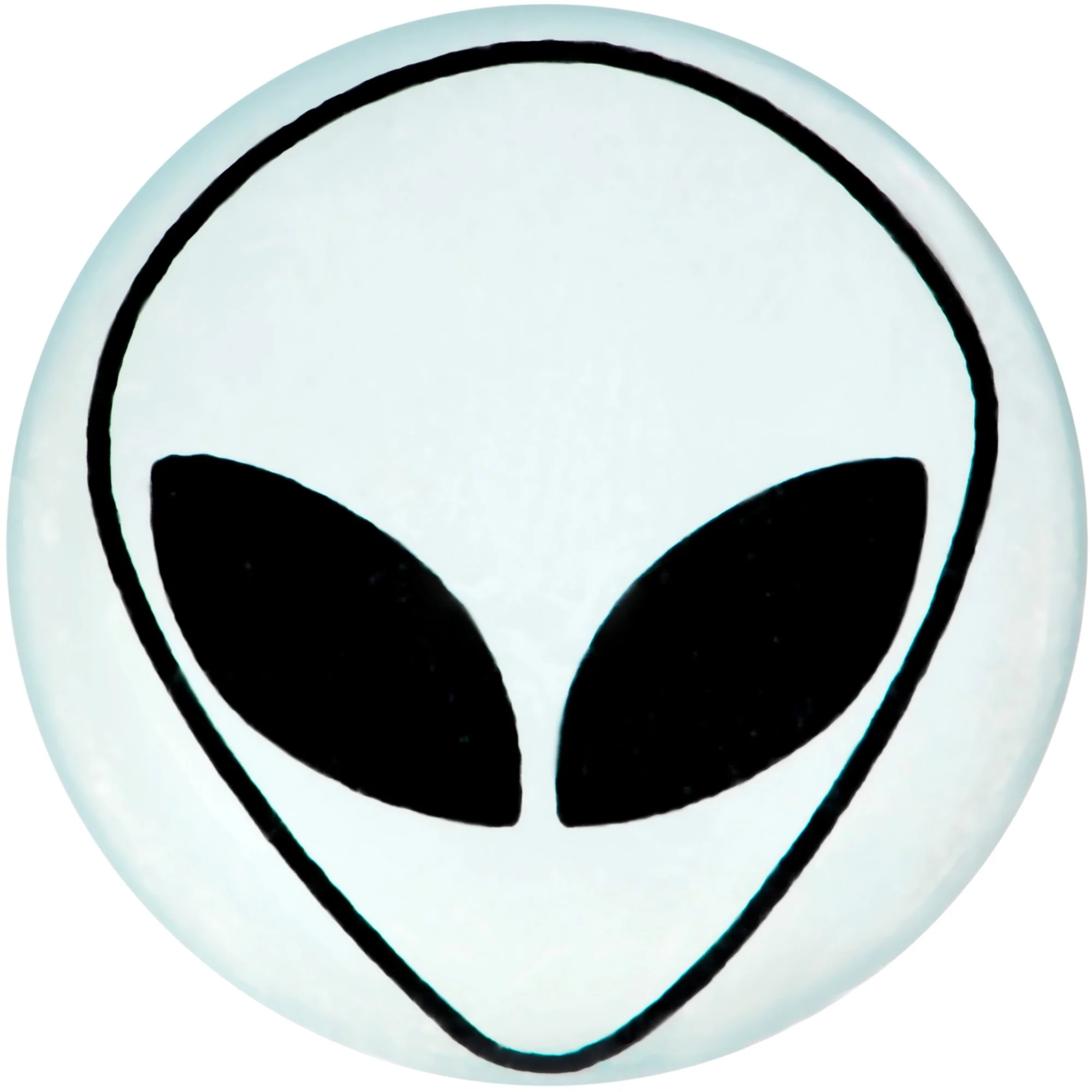 7/8 White Matte Glass Alien Head Double Flare Plug Set - Image 3