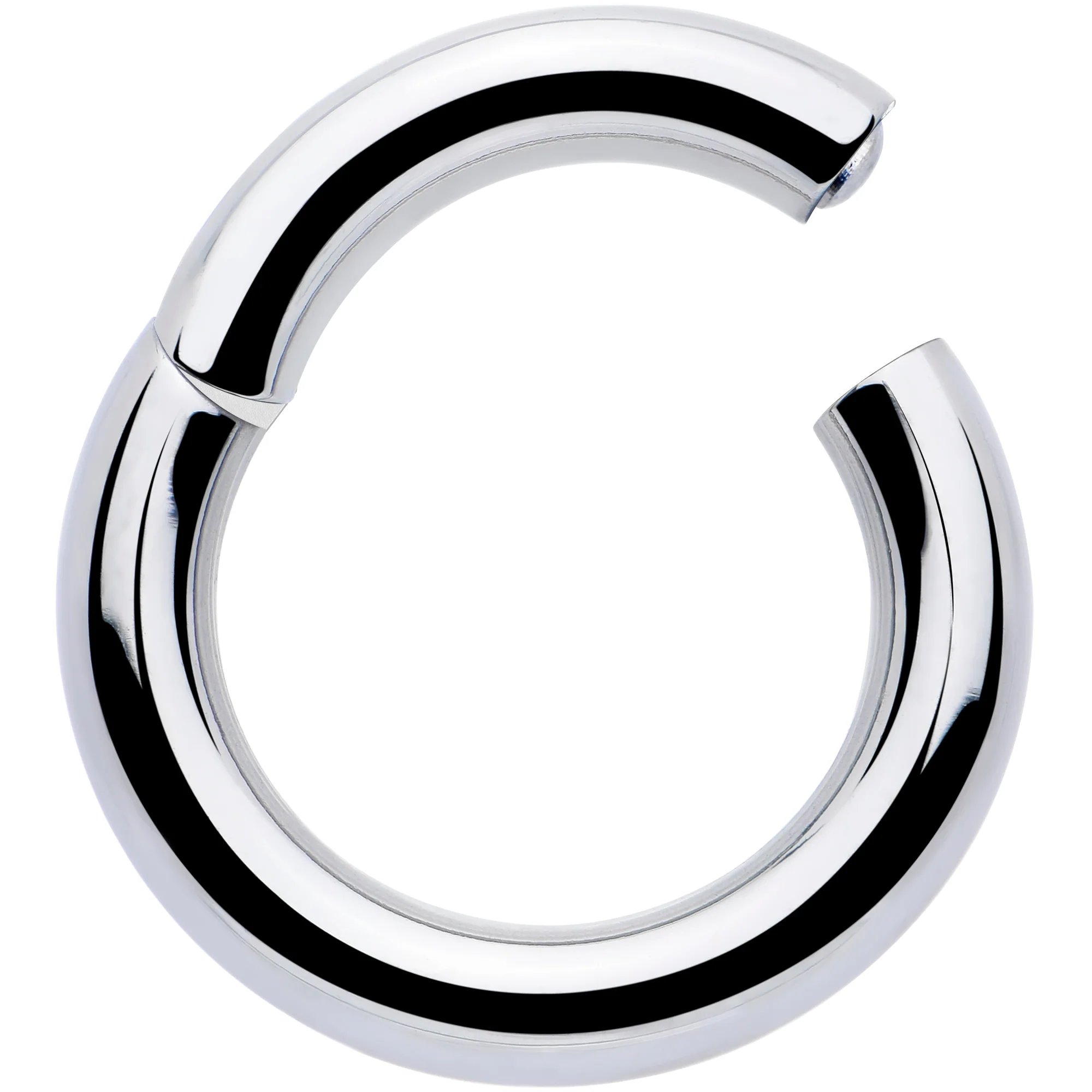 8G 1/2 316L Surgical Steel Precision Hinged Segment Hoop - Image 2