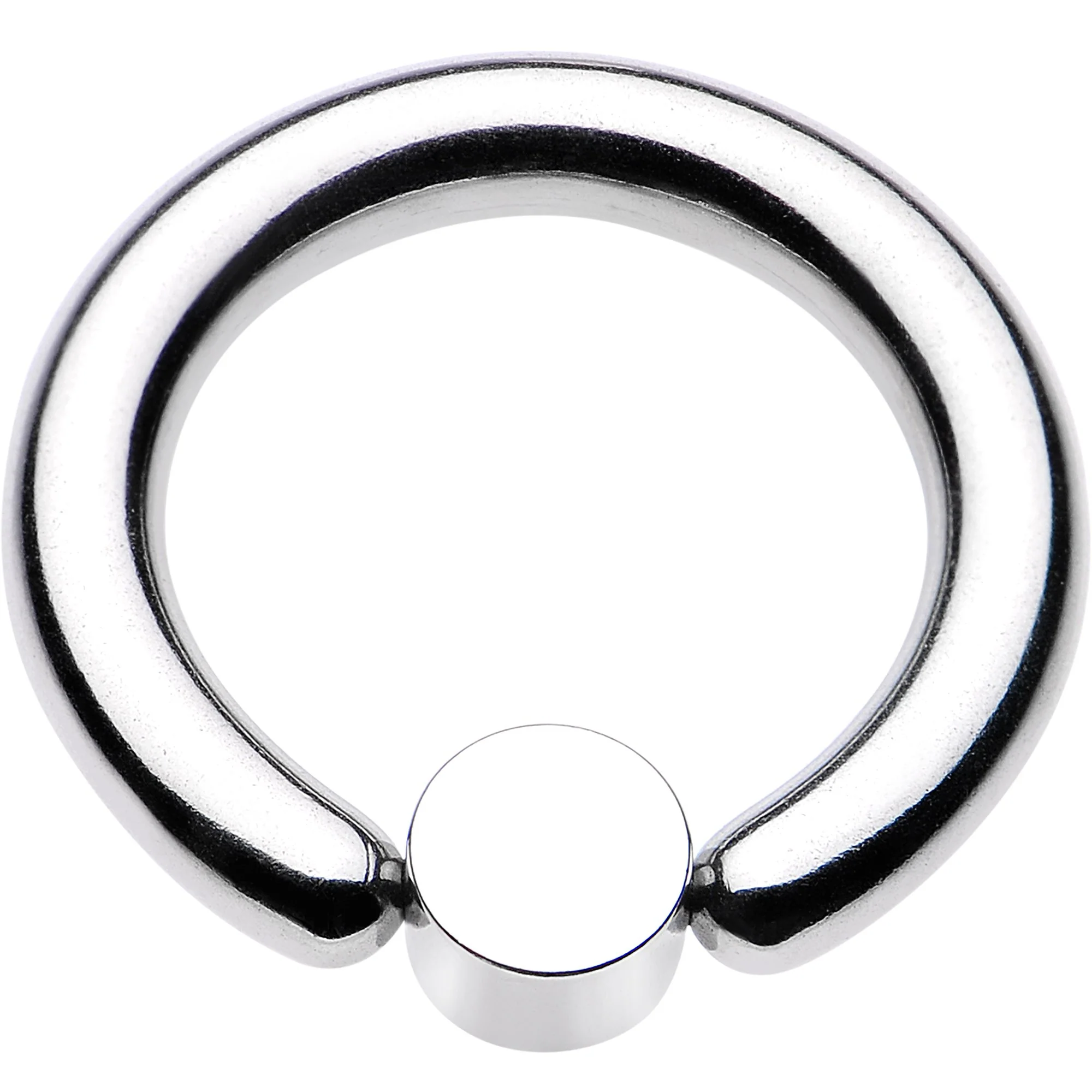 8G 1/2 Clear Gem 5mm Disc BCR Captive Ring - Image 2