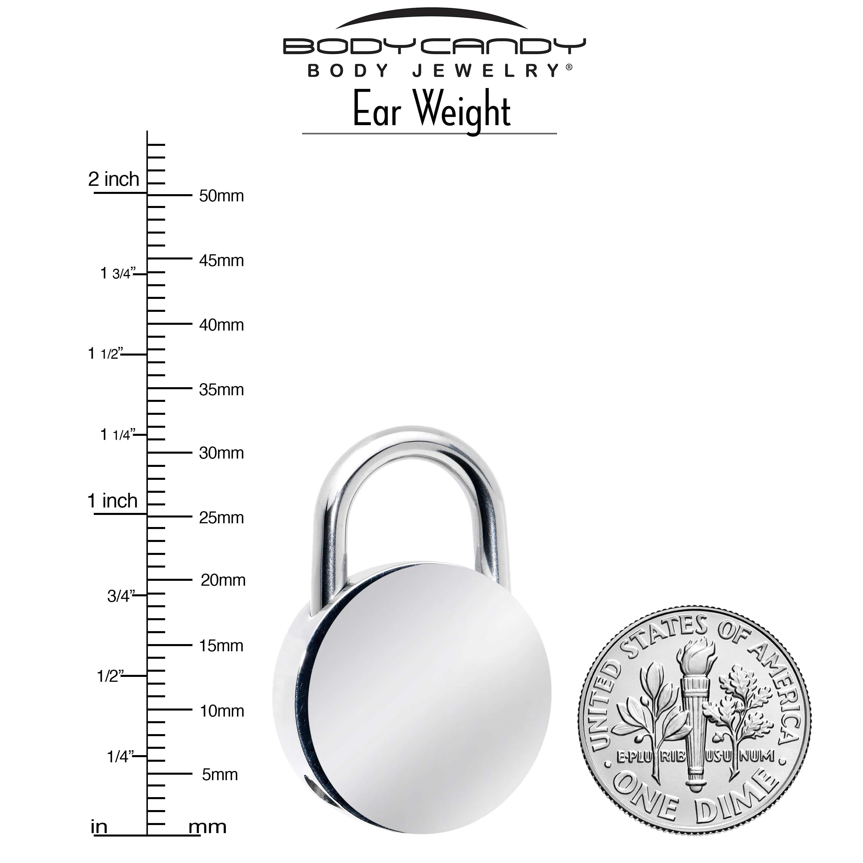 8G Round Padlock Ear Weight Set - Image 4