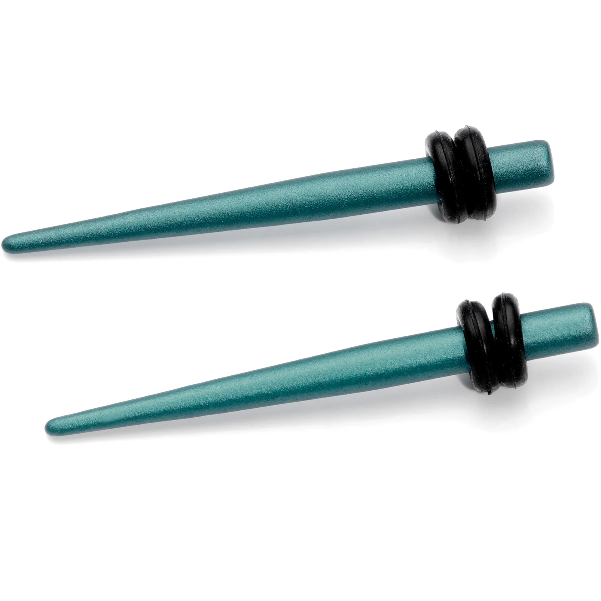 8G Teal Matte Silicone over Stainless Steel Straight Taper Set - Image 4