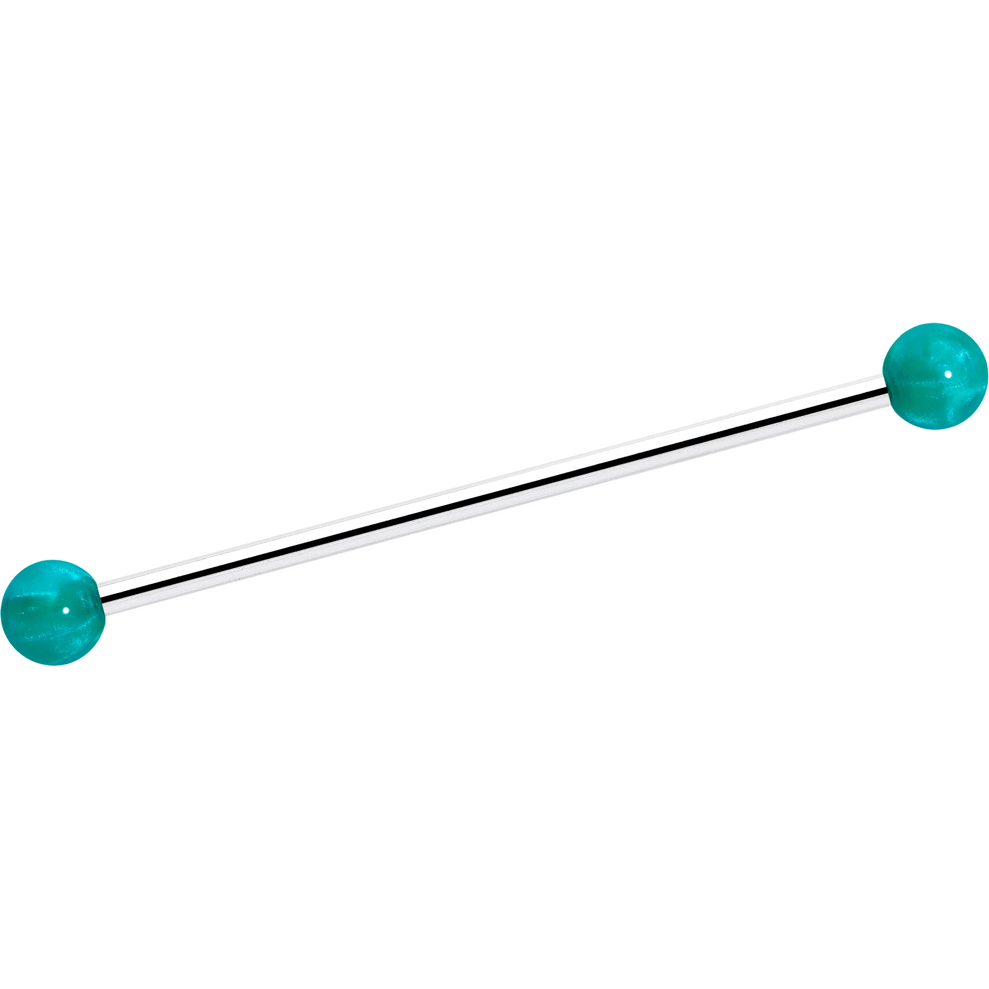 14G Color Acrylic Ball Industrial Barbell 38mm - Image 11
