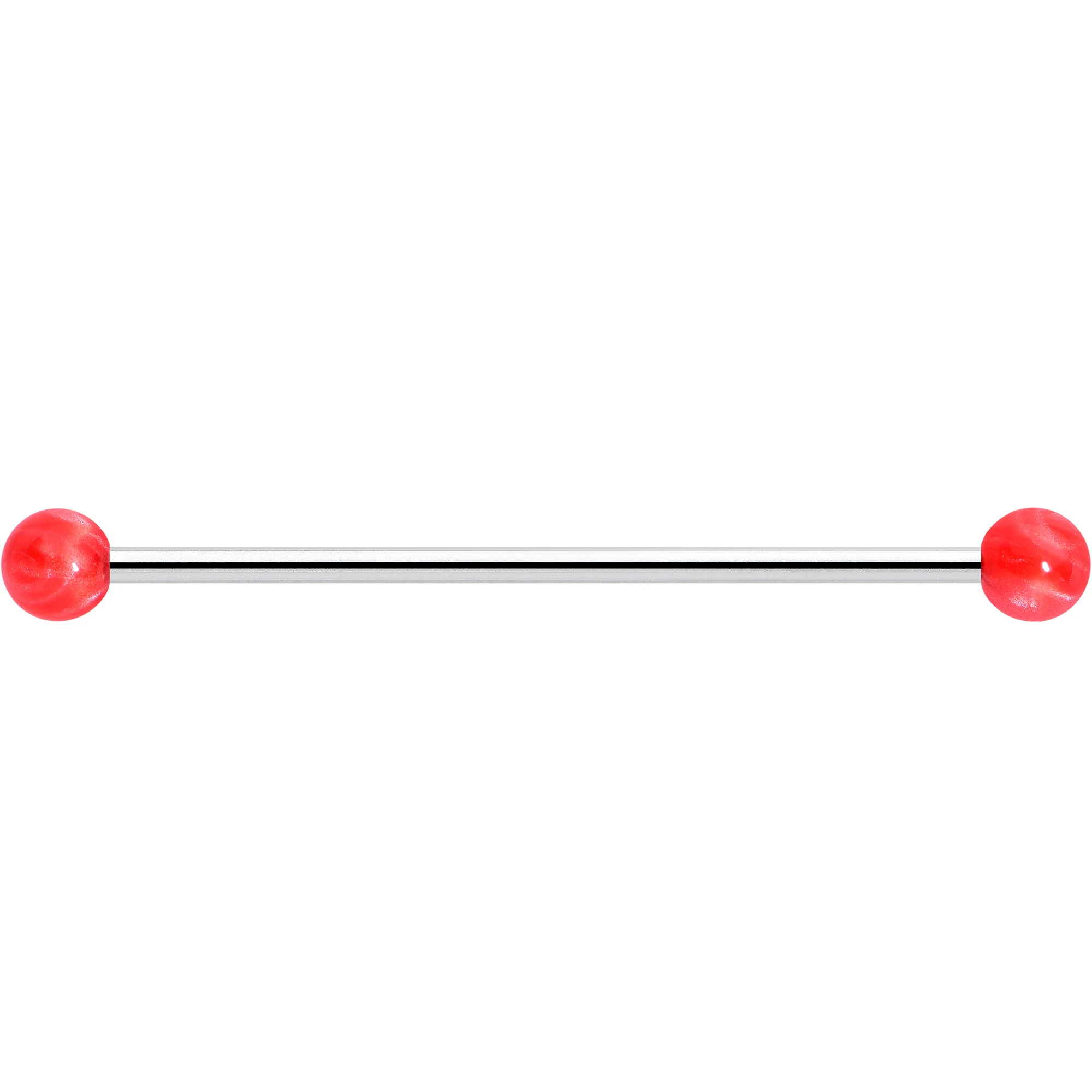 14G Color Acrylic Ball Industrial Barbell 38mm - Image 6