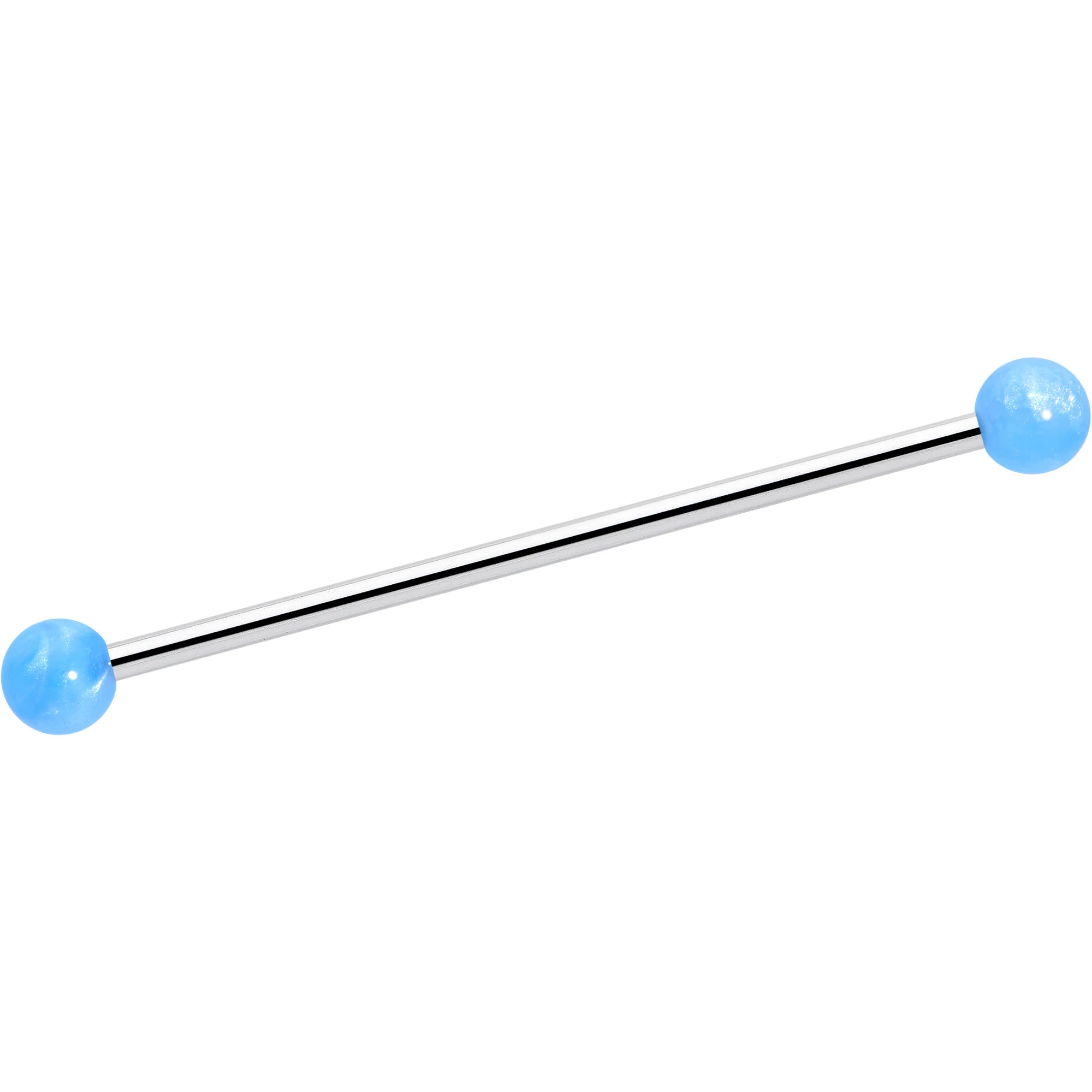 14G Color Acrylic Ball Industrial Barbell 38mm - Image 7