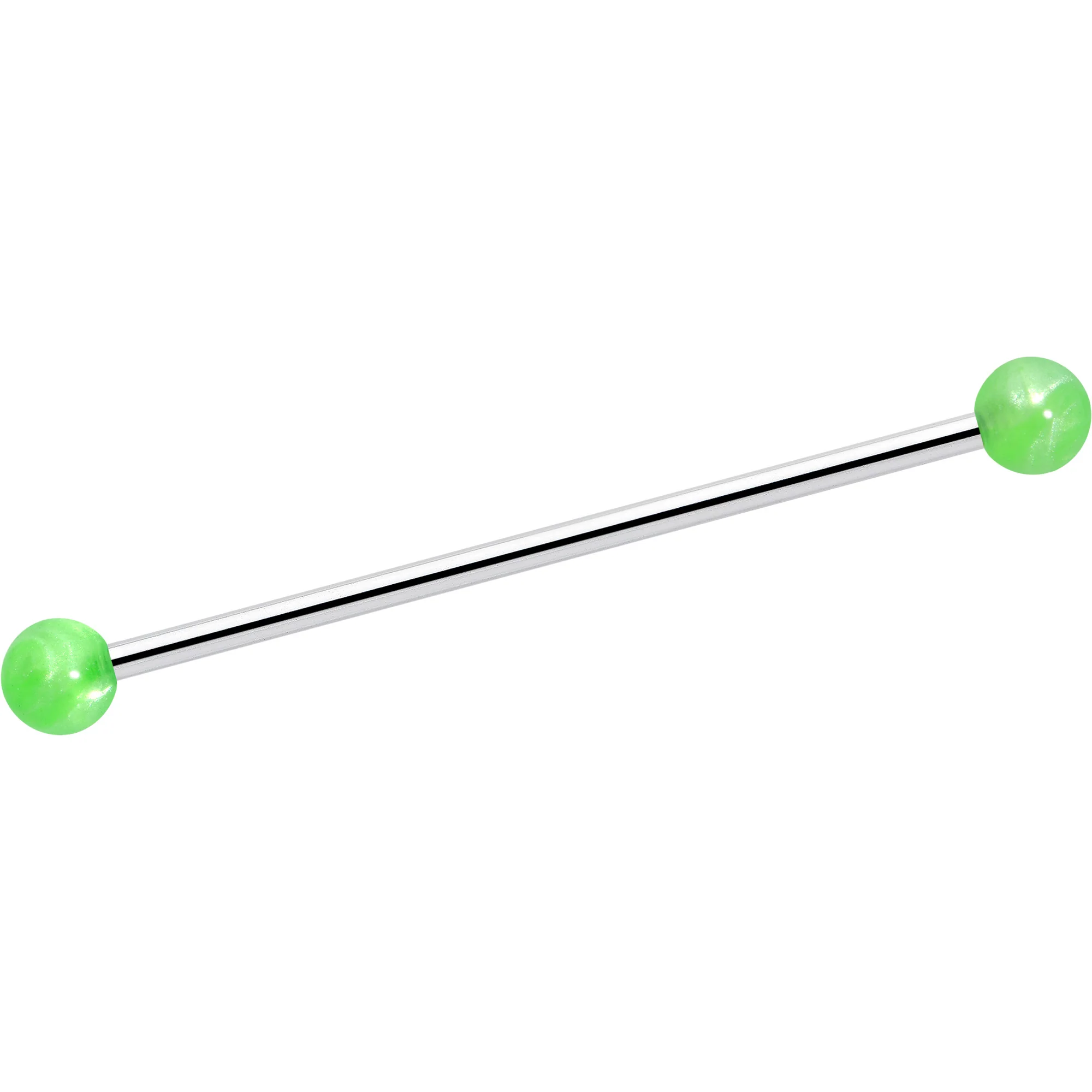 14G Color Acrylic Ball Industrial Barbell 38mm - Image 8