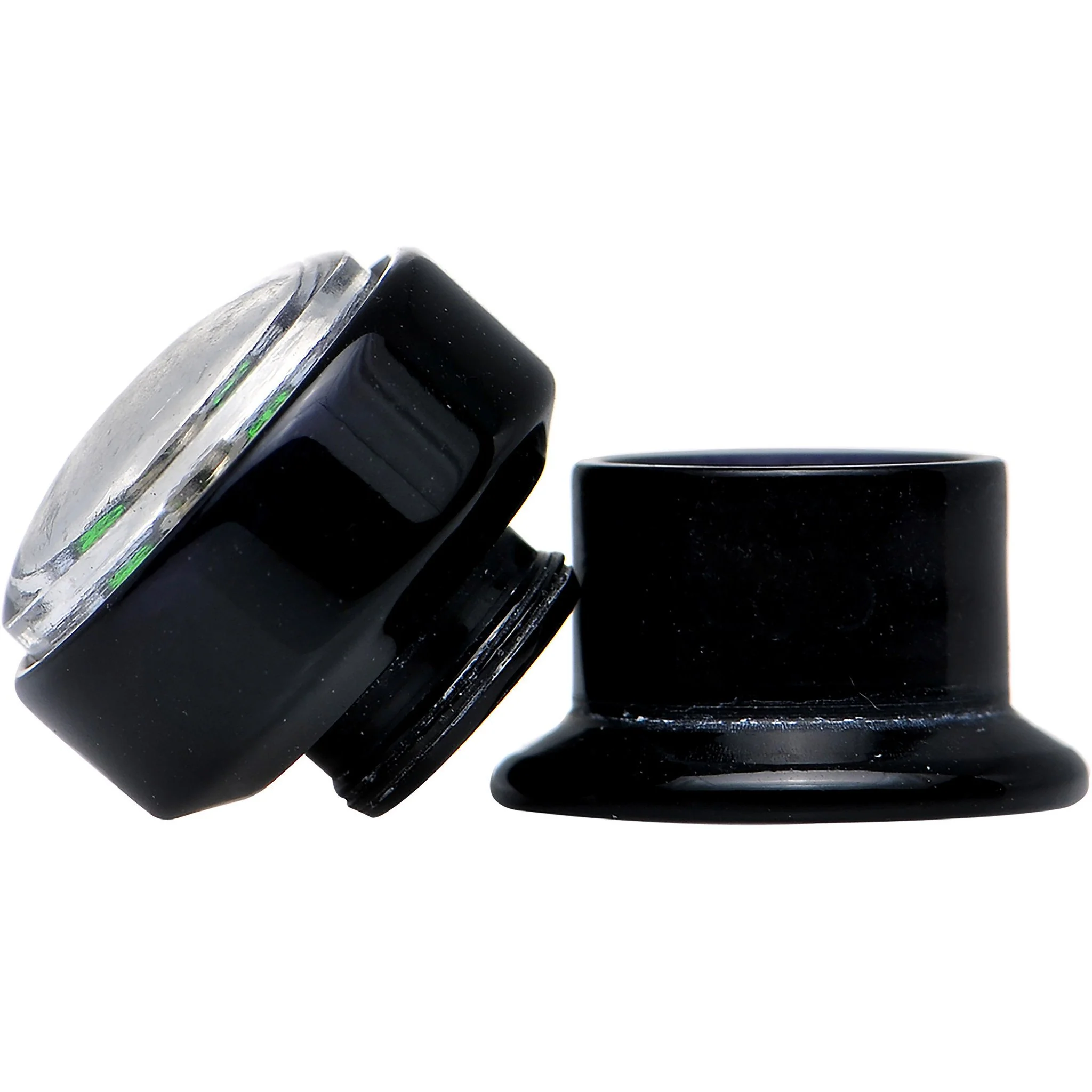 Acrylic Black Find Your Direction Compass Screw Fit Plug 0G to 1" - Image 4
