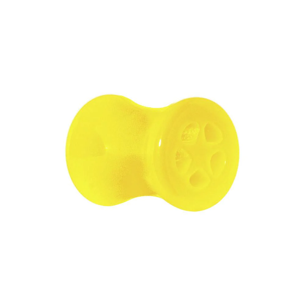 Acrylic Neon Yellow Star Tunnel Plug 2G to 20mm - Image 4