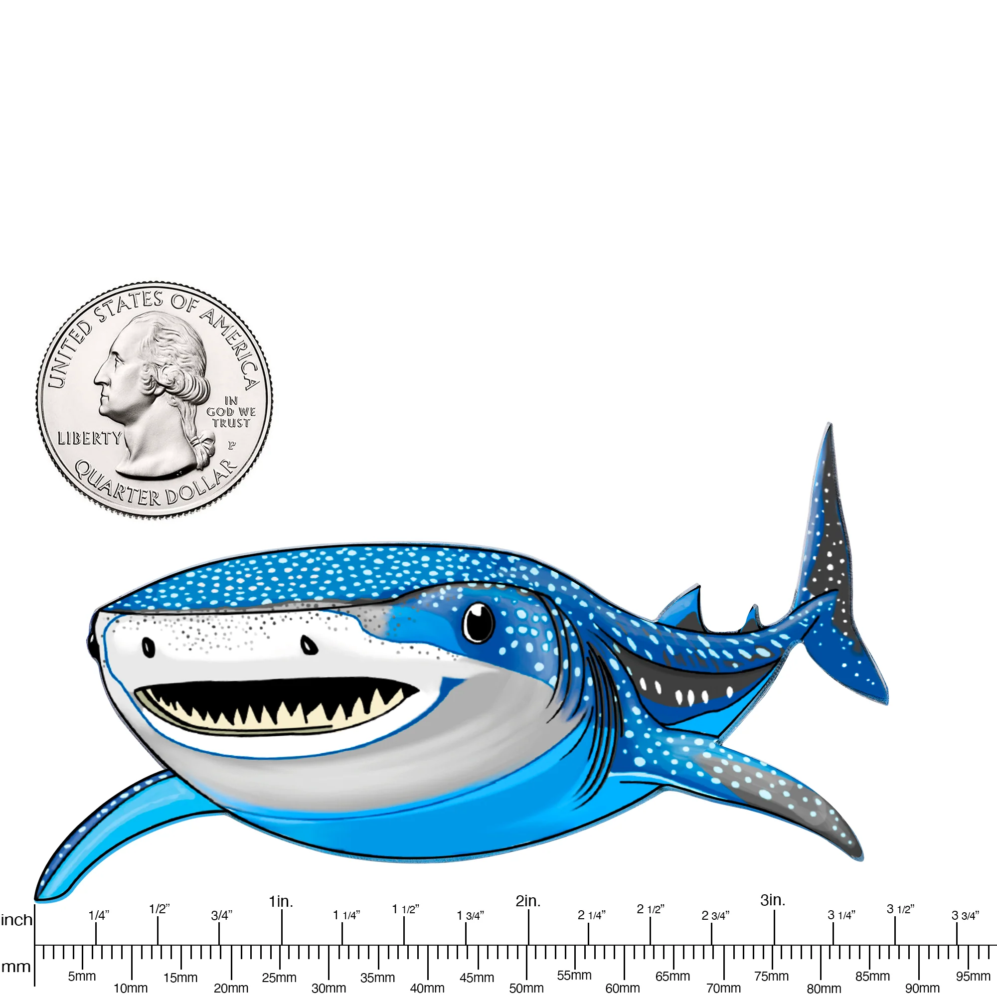 Acrylicious Attack Swimming Shark Magnet by Onyx O - Image 3