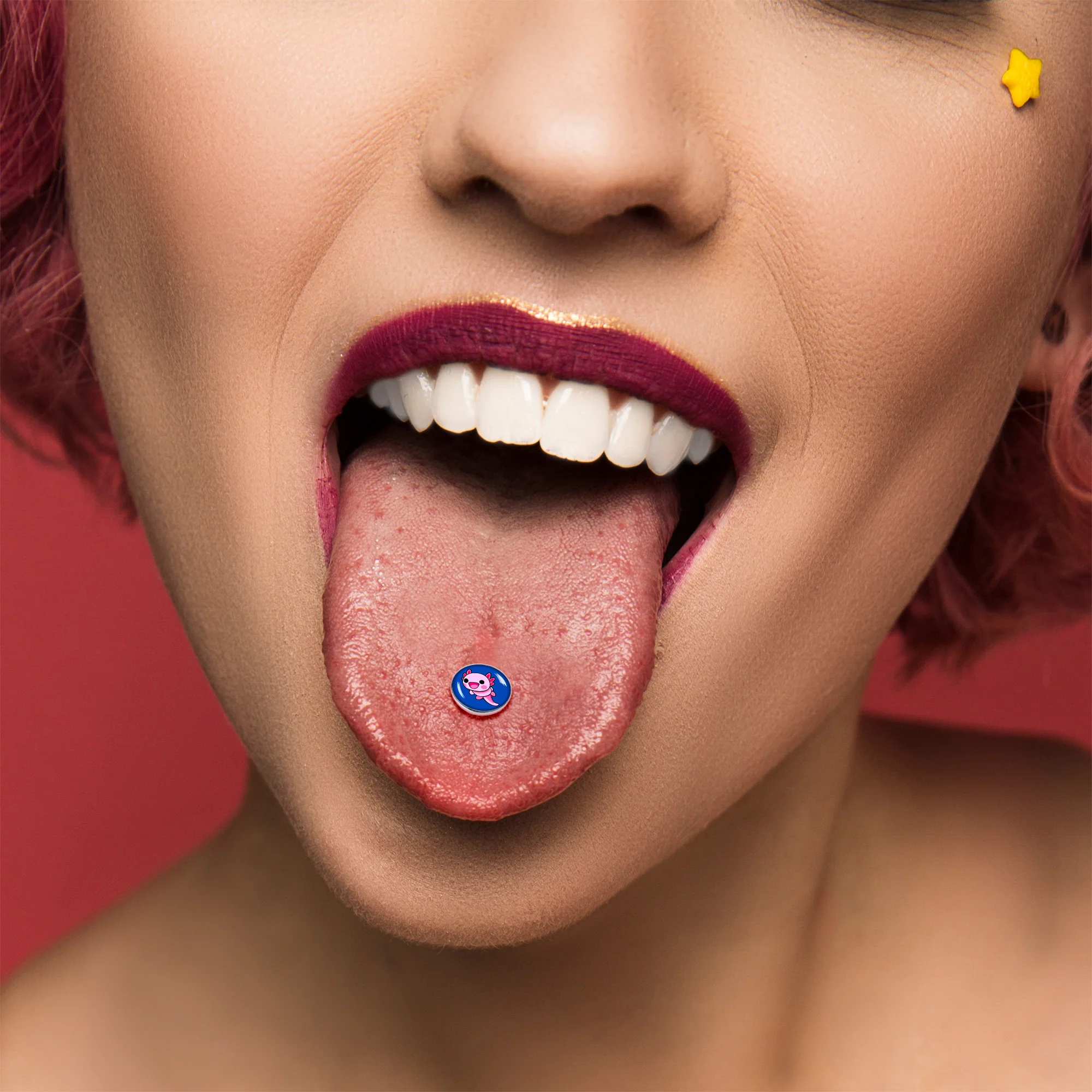 Adorable Axolotl Barbell Tongue Ring by Onyx O - Image 6