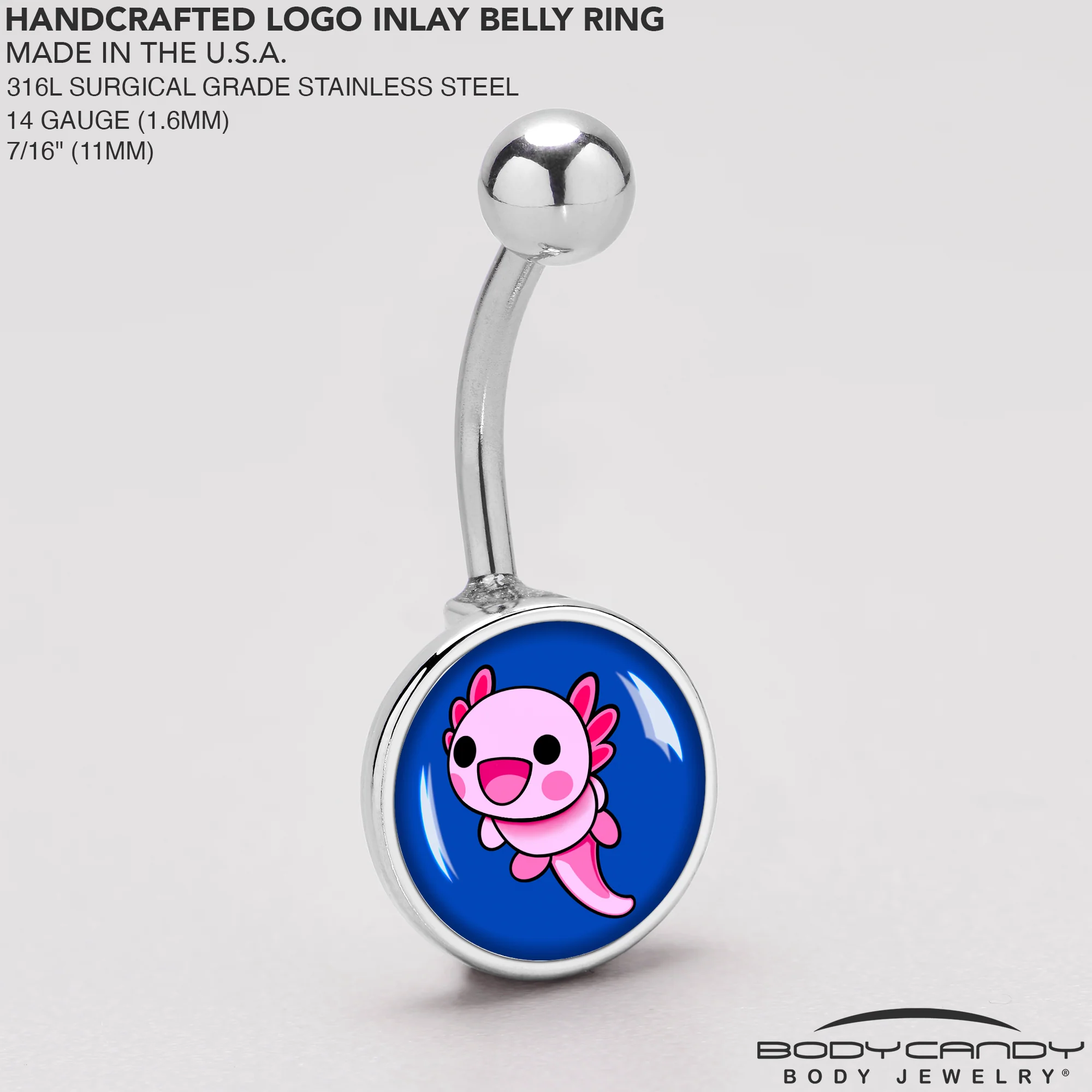 Adorable Axolotl Belly Ring by Onyx O - Image 5