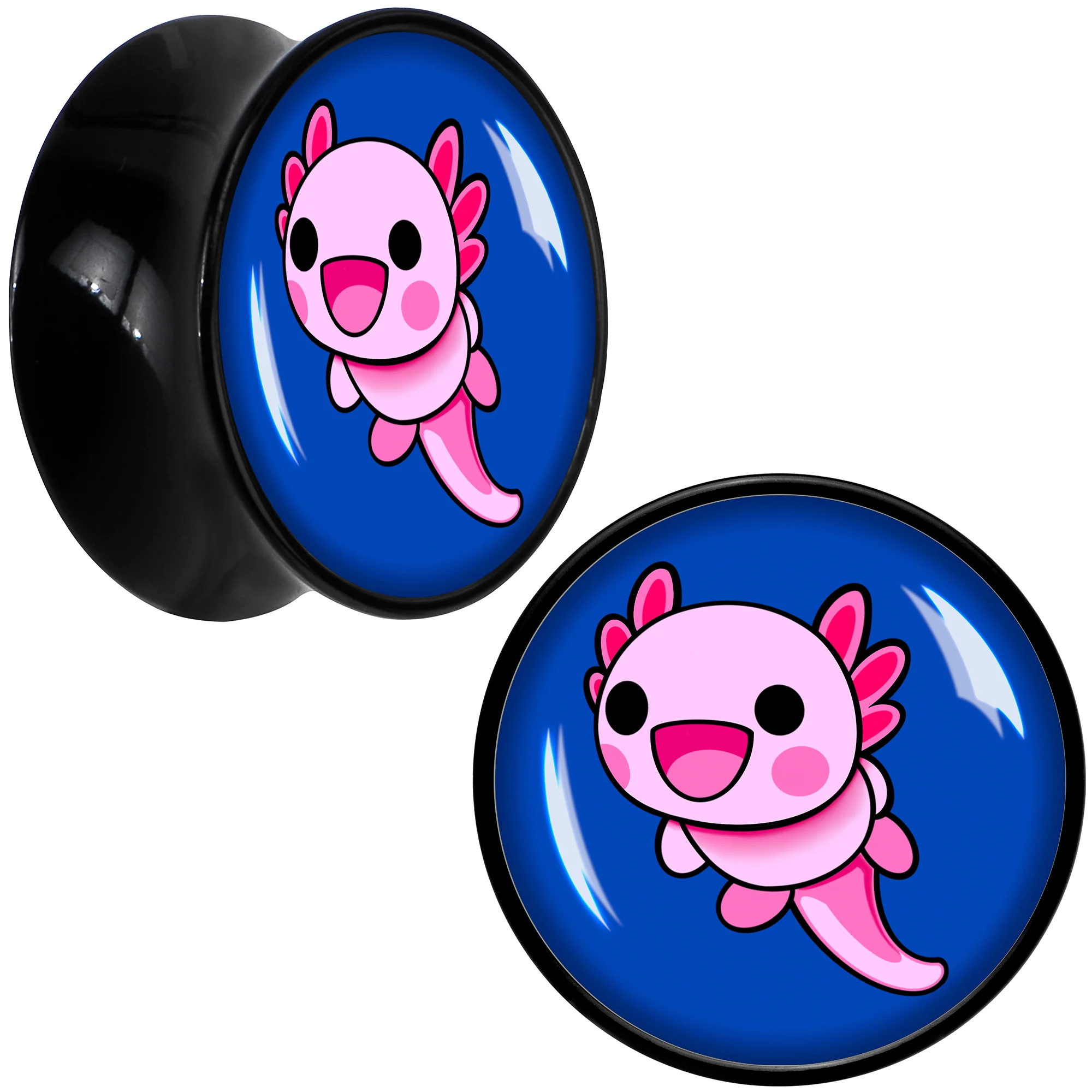 Adorable Axolotl Black Acrylic Saddle Plug Set by Onyx O - Image 10