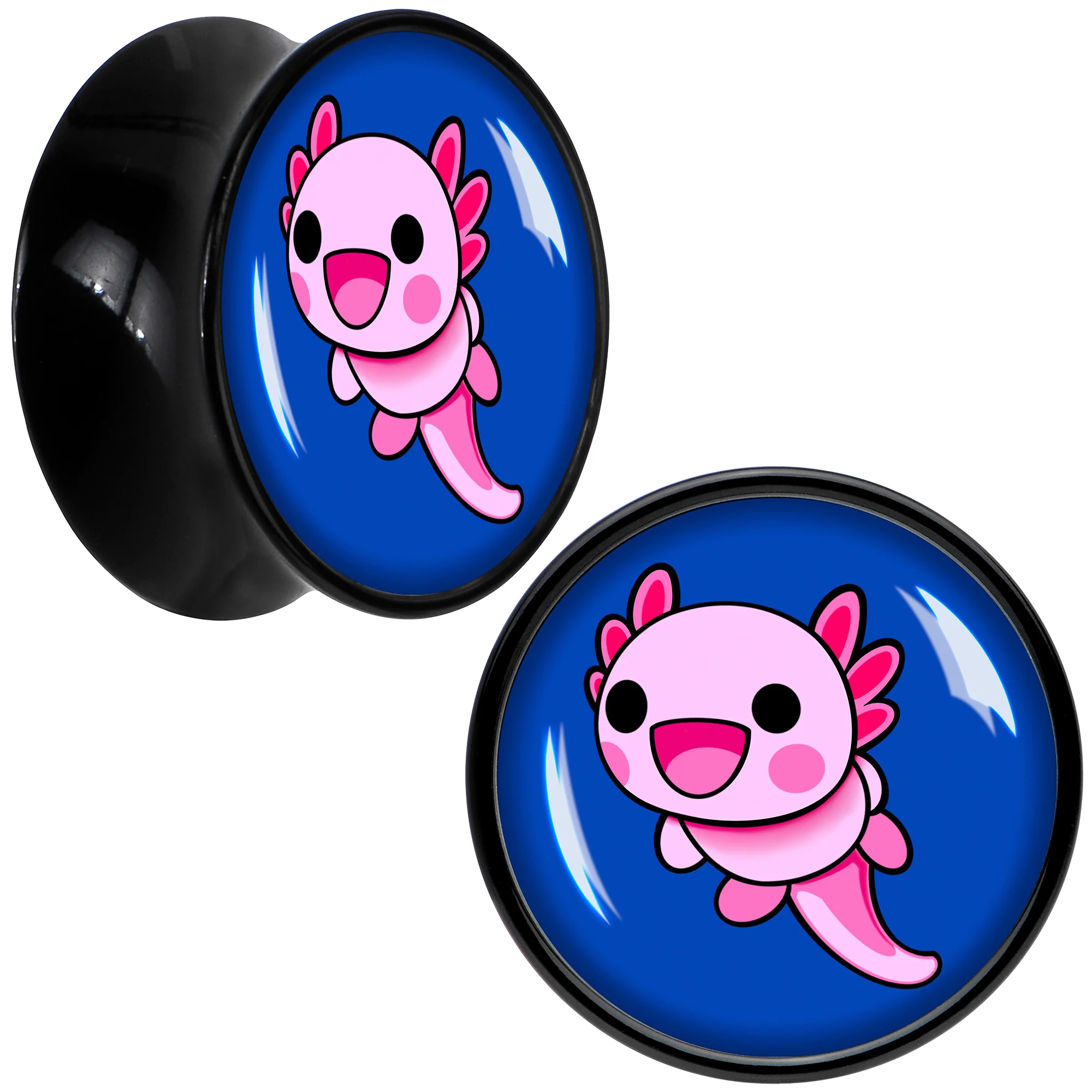 Adorable Axolotl Black Acrylic Saddle Plug Set by Onyx O - Image 8