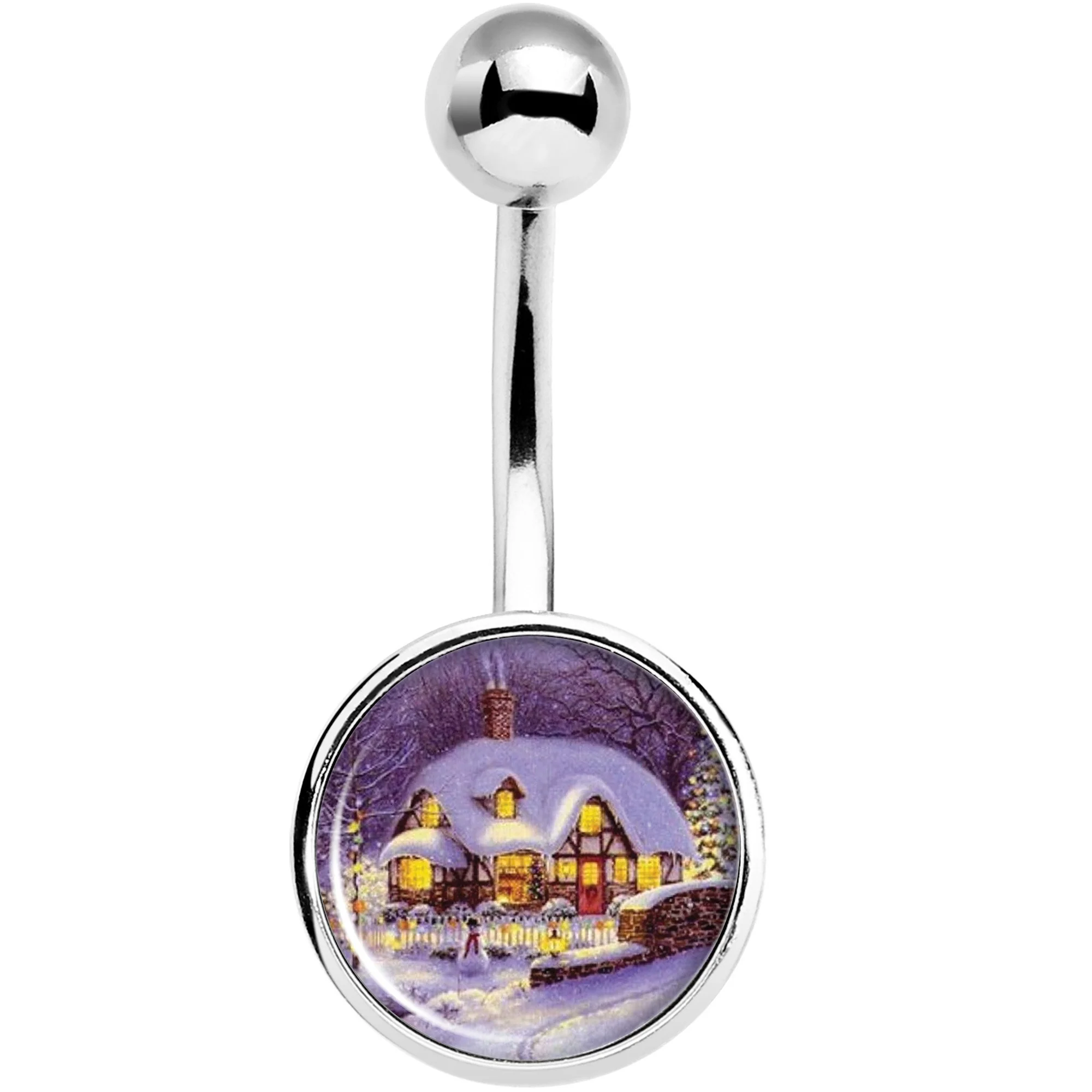 Advent Christmas Village Belly Ring - Image 2