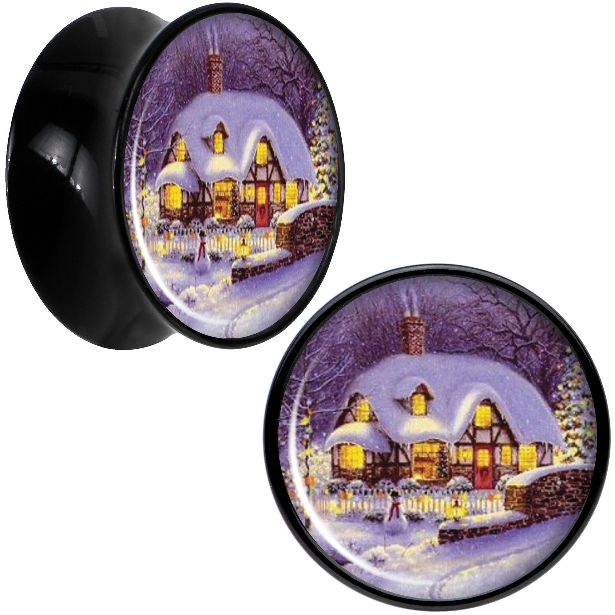 Advent Christmas Village Black Acrylic Saddle Plug Set Sizes 8mm to 20mm - Image 5