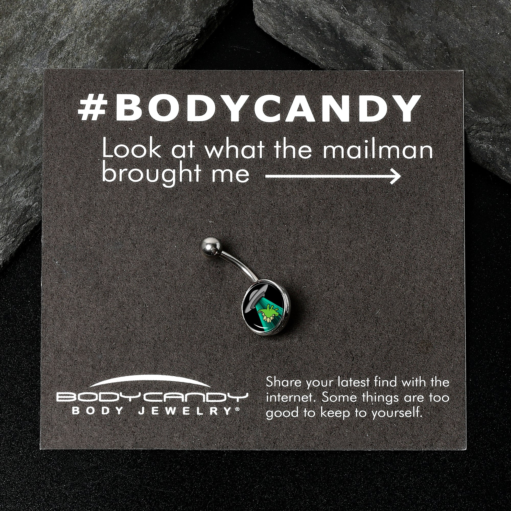Alien UFO Dinosaur Abduction Belly Ring by Onyx O - Image 5