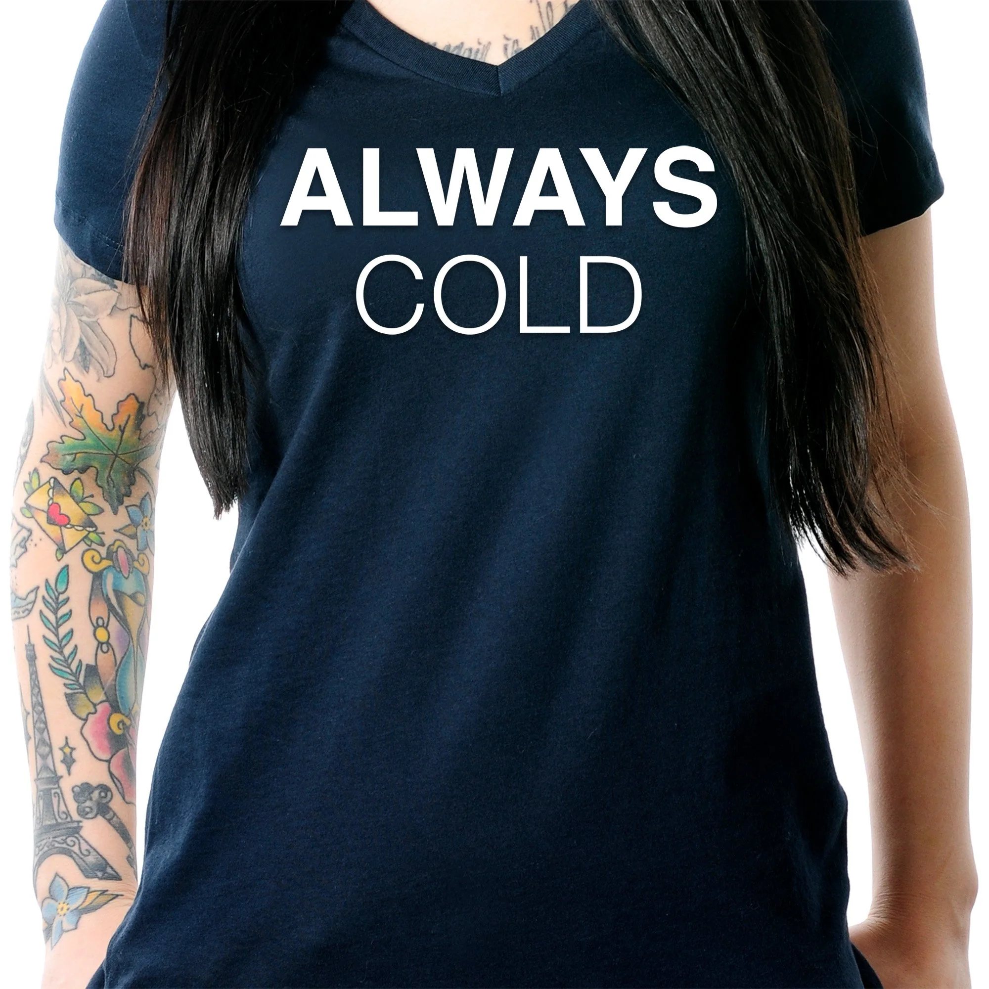 Always Cold Tapered V-Neck Tee Shirt - Image 3