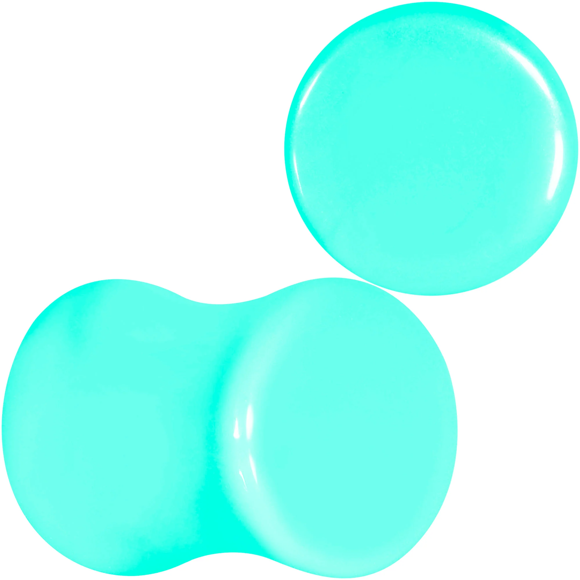 Aqua Acrylic Saddle Plug Set 8G to 00G - Image 2