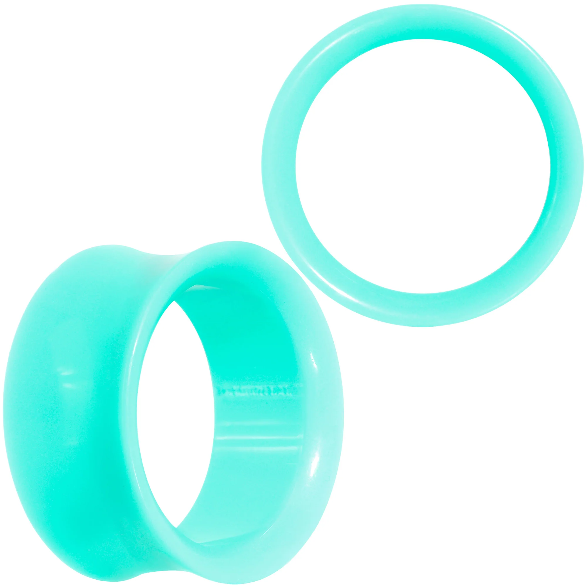 Aqua Acrylic UV Saddle Tunnel Plug Set 12mm to 26mm - Image 12