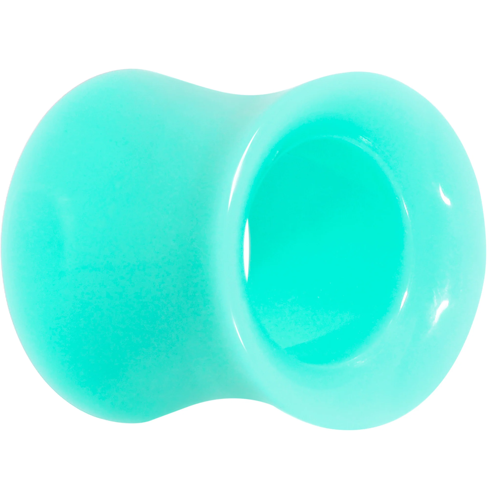 Aqua Acrylic UV Saddle Tunnel Plug Set 12mm to 26mm - Image 3