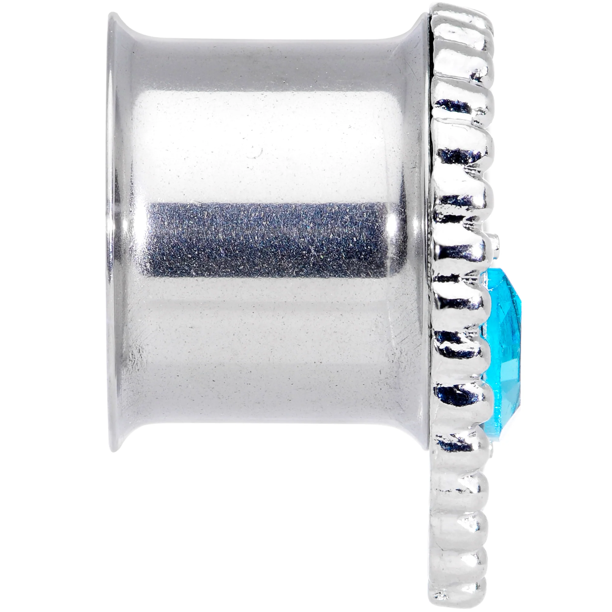 Aqua Gem Alien Double Flare Tunnel Plug Set - Image 3
