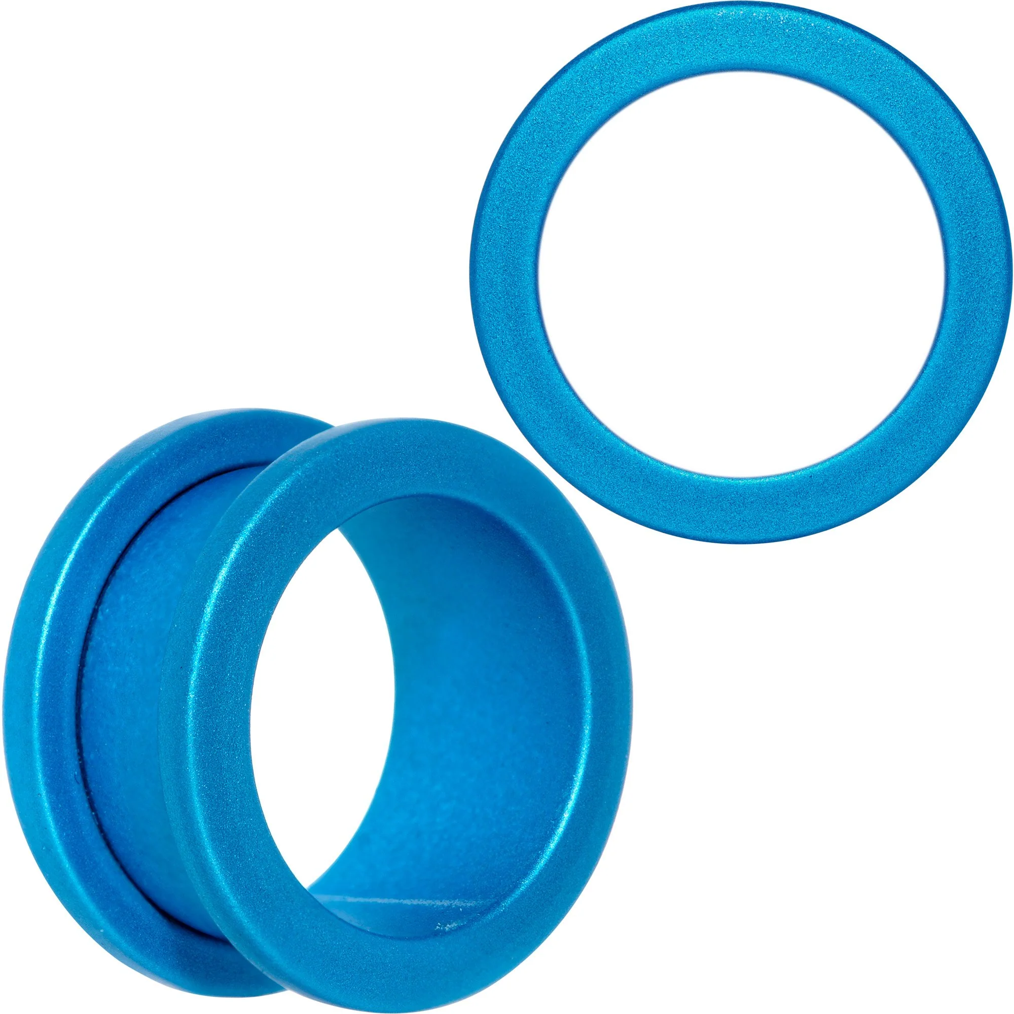 Aqua Matte Silicone Screw Fit Tunnel Plug Set 6mm to 25mm - Image 11
