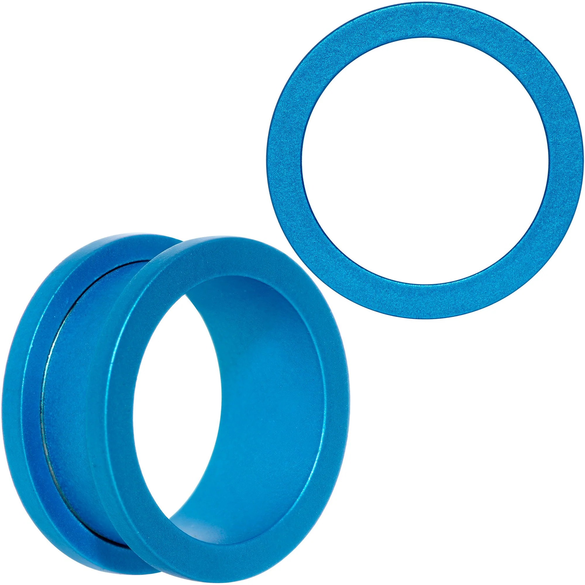 Aqua Matte Silicone Screw Fit Tunnel Plug Set 6mm to 25mm - Image 12