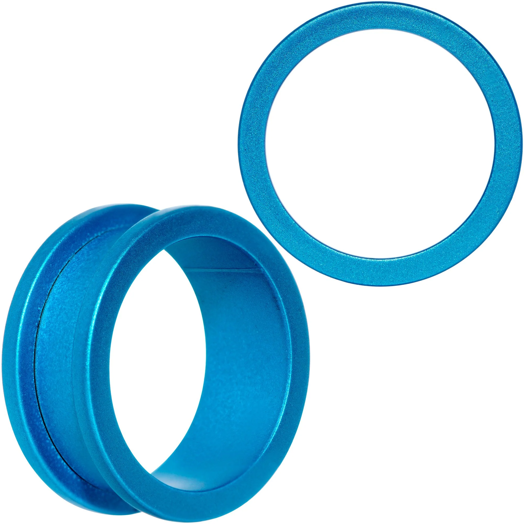 Aqua Matte Silicone Screw Fit Tunnel Plug Set 6mm to 25mm - Image 13