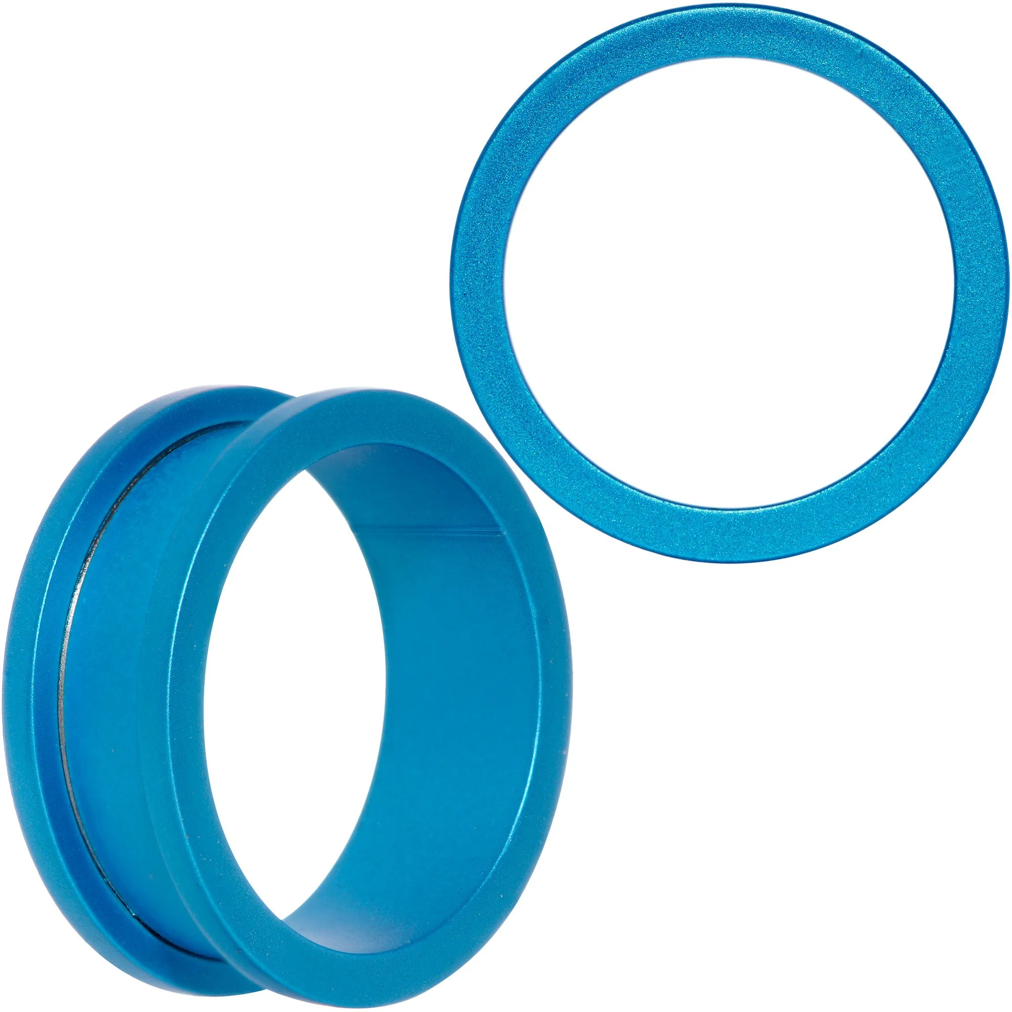 Aqua Matte Silicone Screw Fit Tunnel Plug Set 6mm to 25mm - Image 14